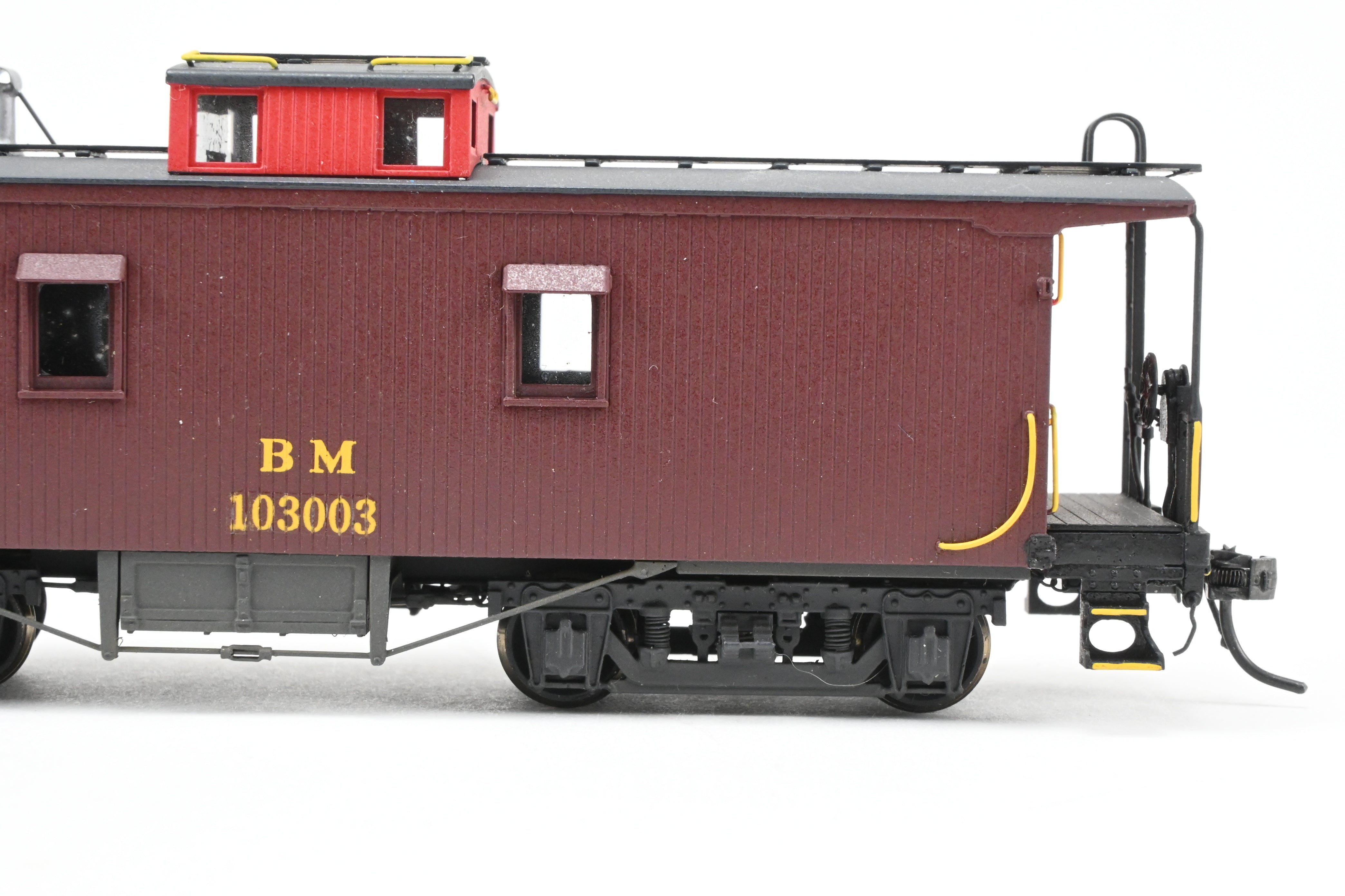 HO Scale Brass Railworks Boston & Maine Rebuilt Milk Car to Caboose Model - FP No. 103003