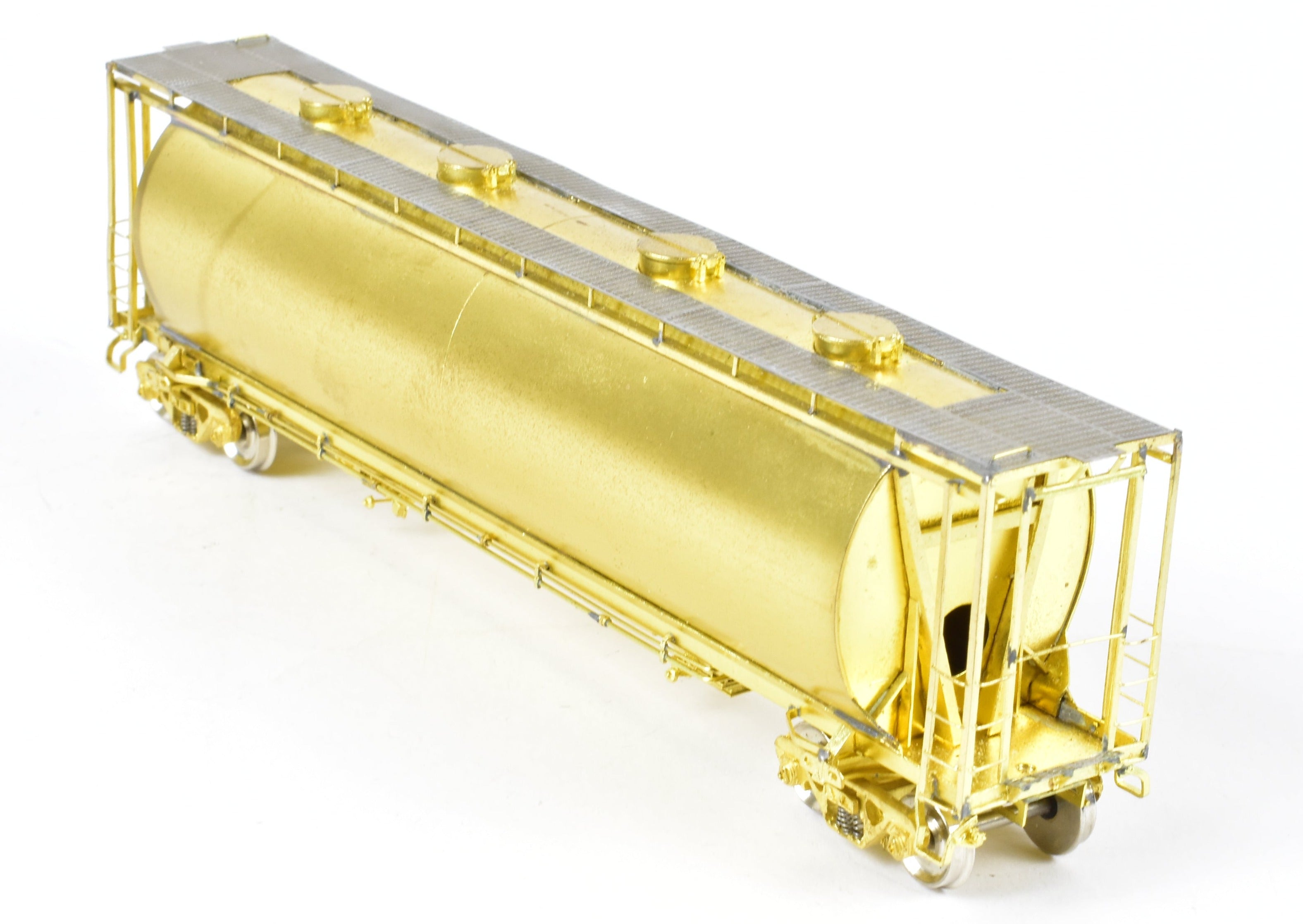 HO Scale Brass 2-Bay ACF Cylindrical Hopper Model by Overland Models, Inc. (OMI) for Central Railroad of New Jersey (CNJ) or Conrail (CR)