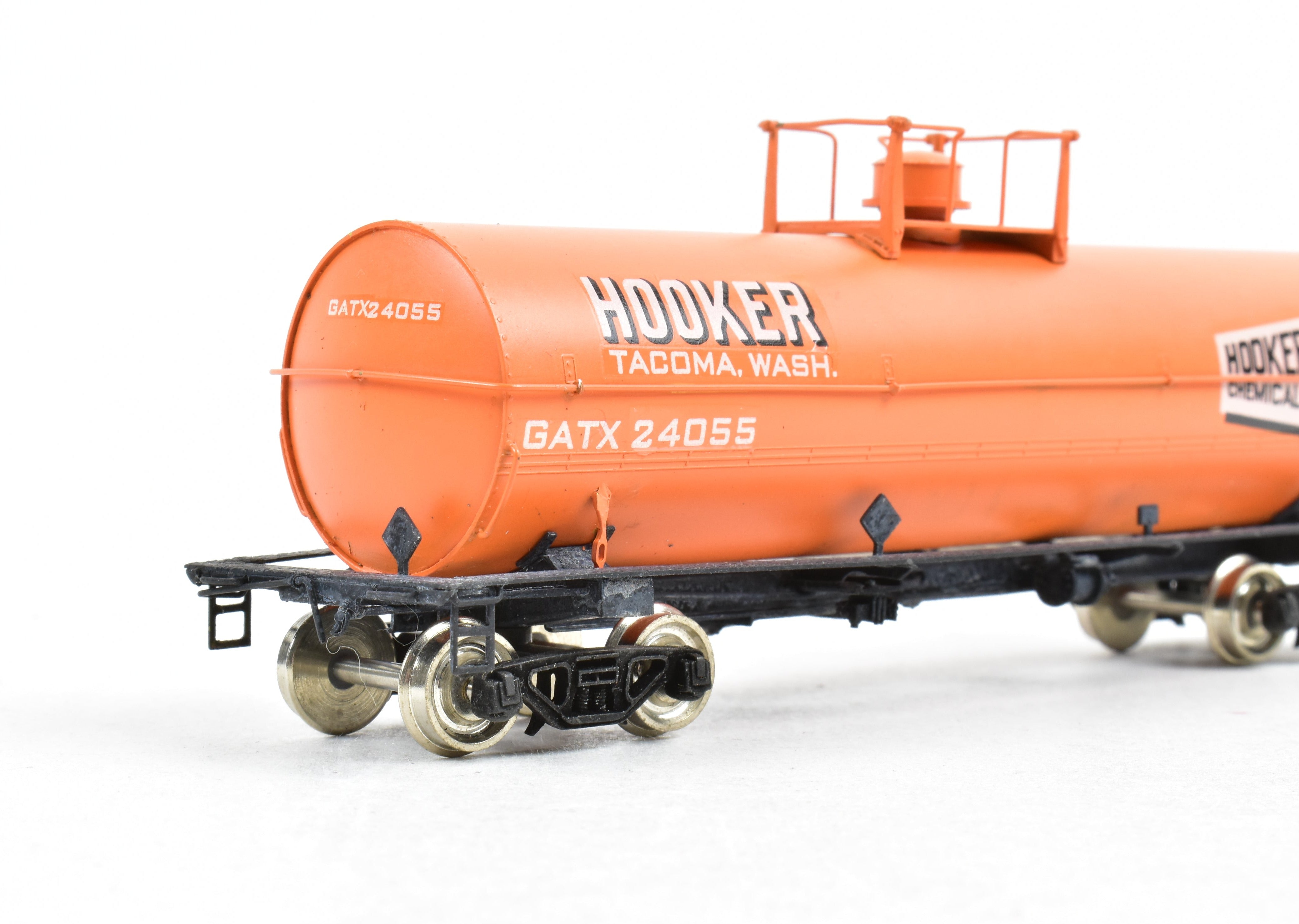 HO Brass PSC Precision 11,141 Gallon Orange Hooker Chemicals Tank Car