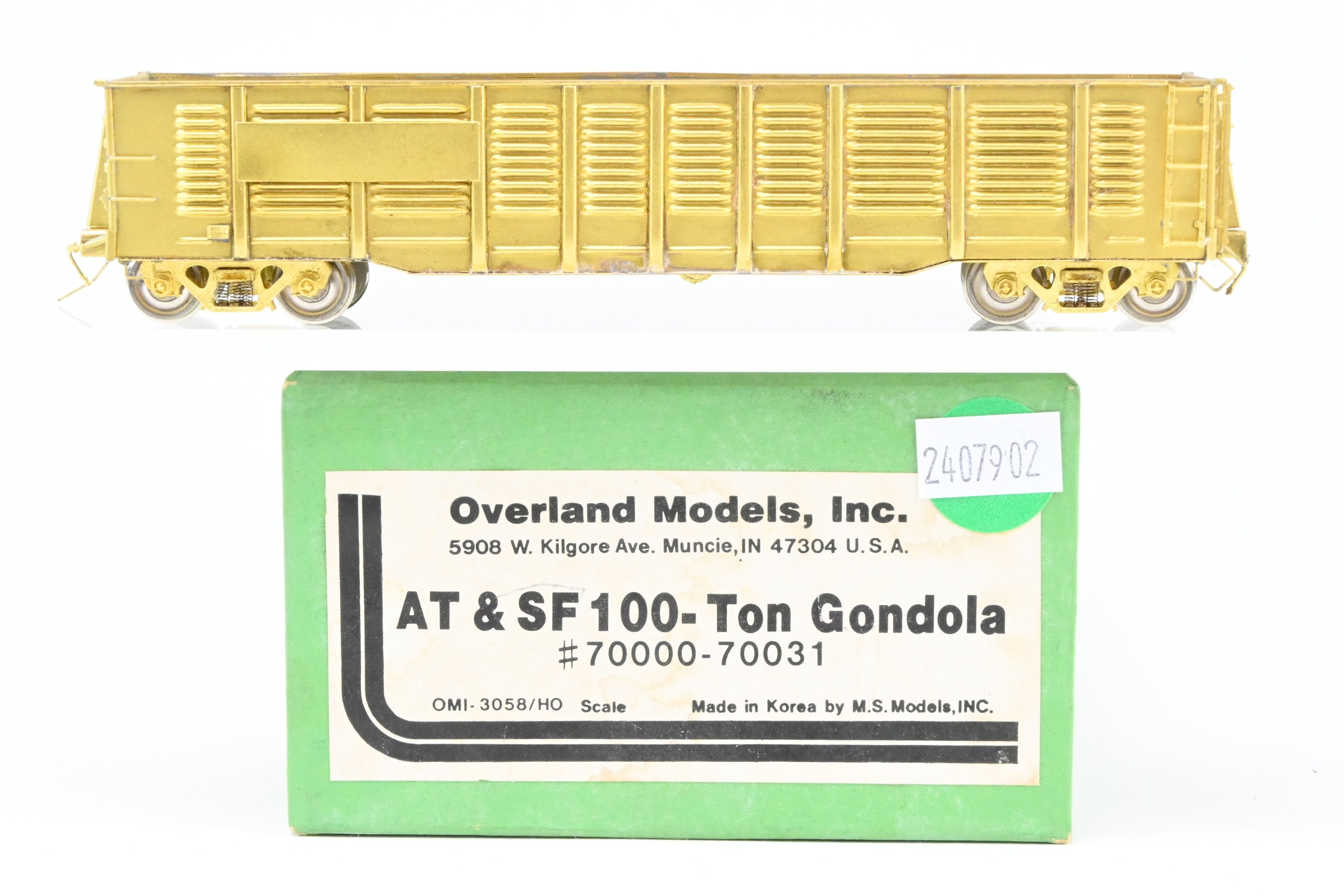 HO Brass OMI ATSF - Santa Fe 100 Ton Gondola #70000 - 70031 by Overland Models
