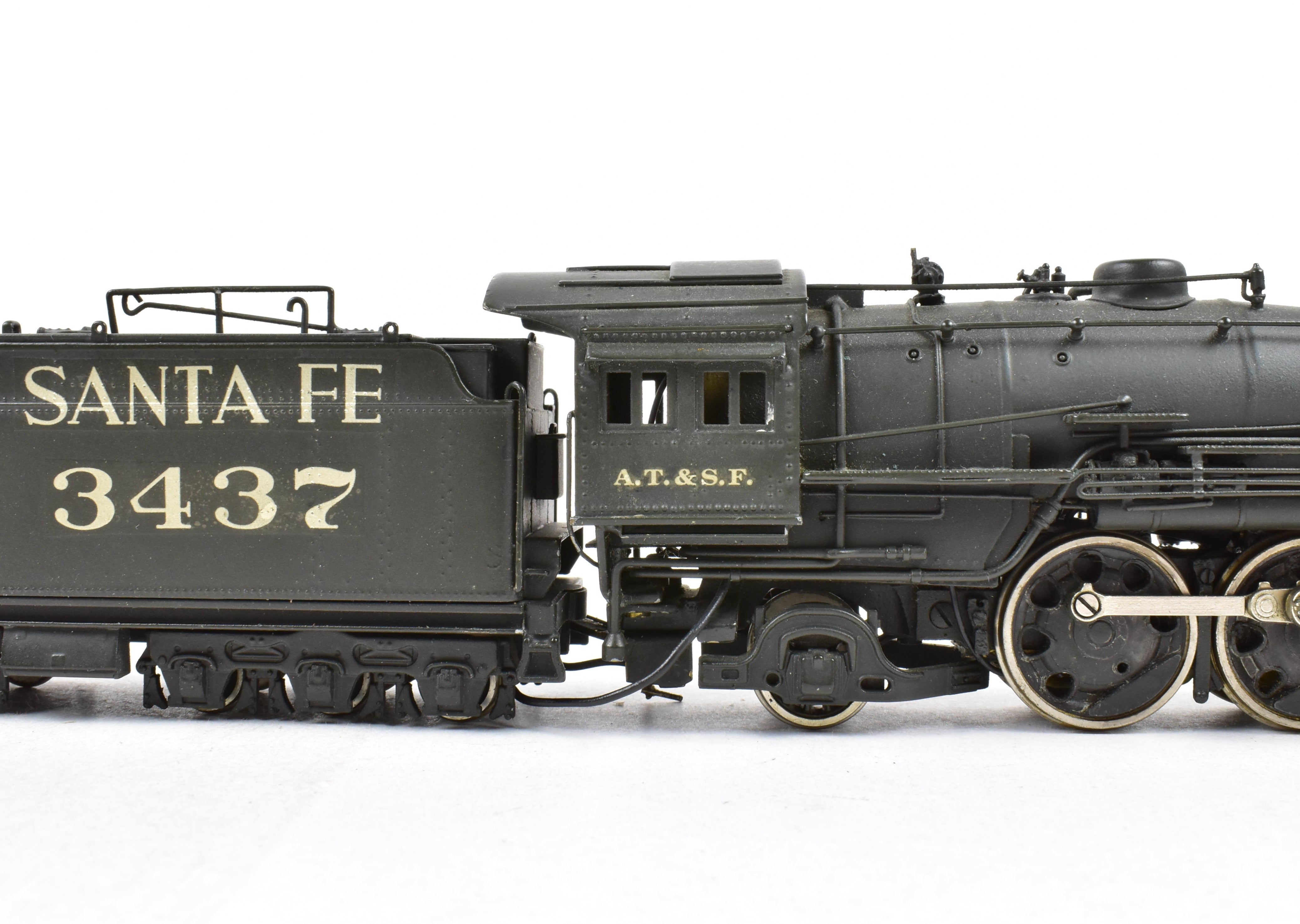 HO Scale Brass Balboa ATSF Santa Fe 3400 Class 4-6-2 Pacific Locomotive CP #3437