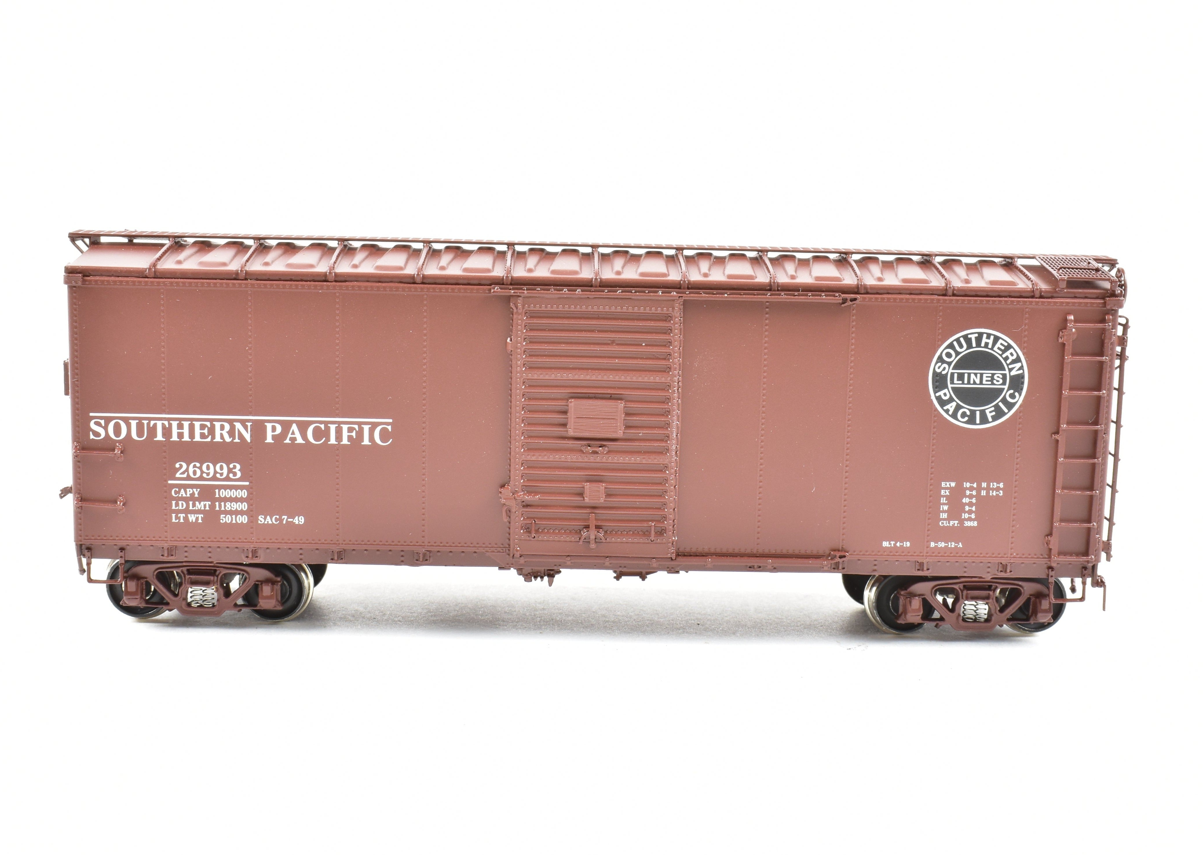 2001 HO Brass Southern Pacific Class B - 50 - 12 - A Box Car Model No. 26993