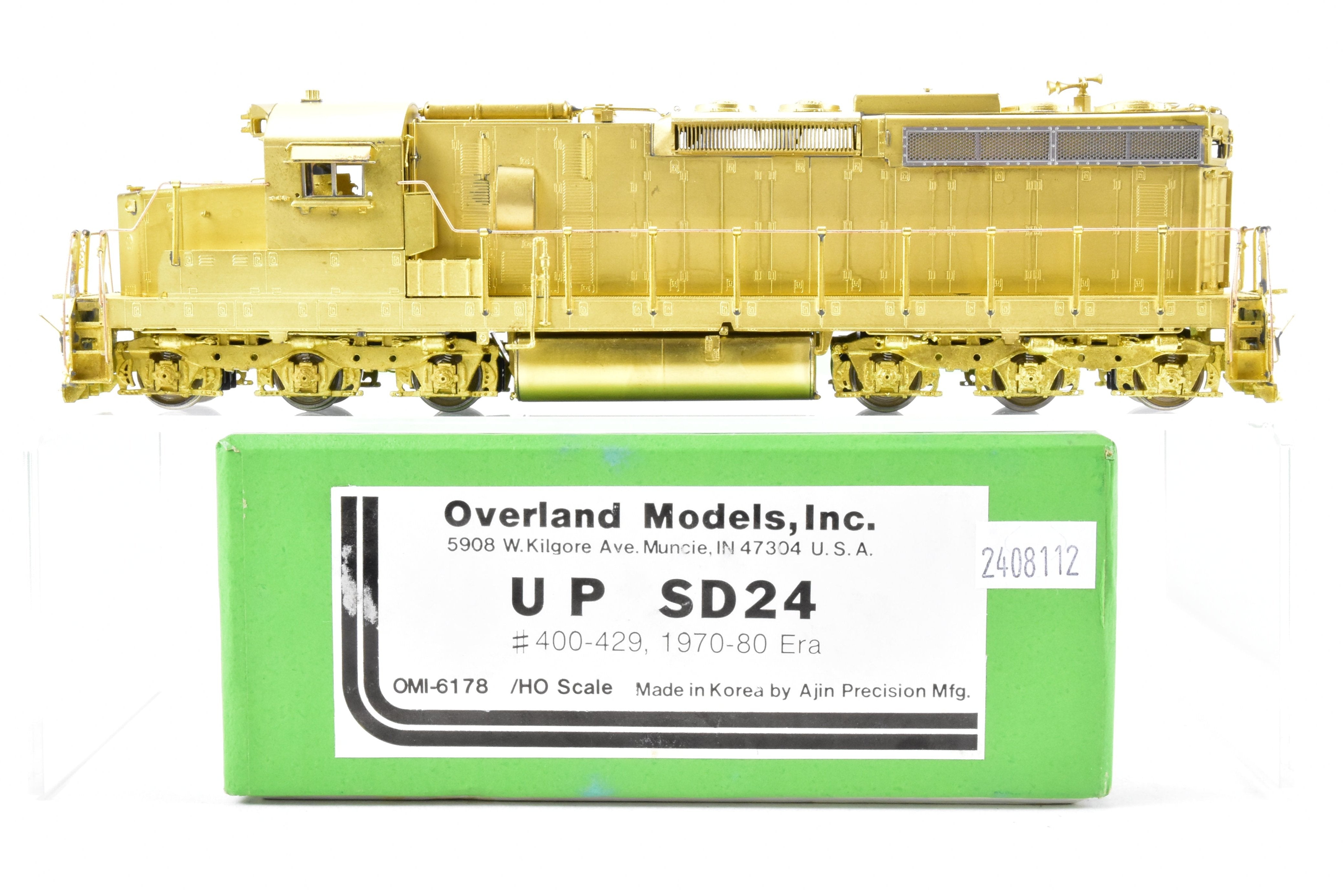 HO Scale Brass Model Train - Overland Models, Inc. Union Pacific EMD SD - 24 Low Short Hood Locomotives, Road Numbers 400 - 429 from 1970 - 1980 Era