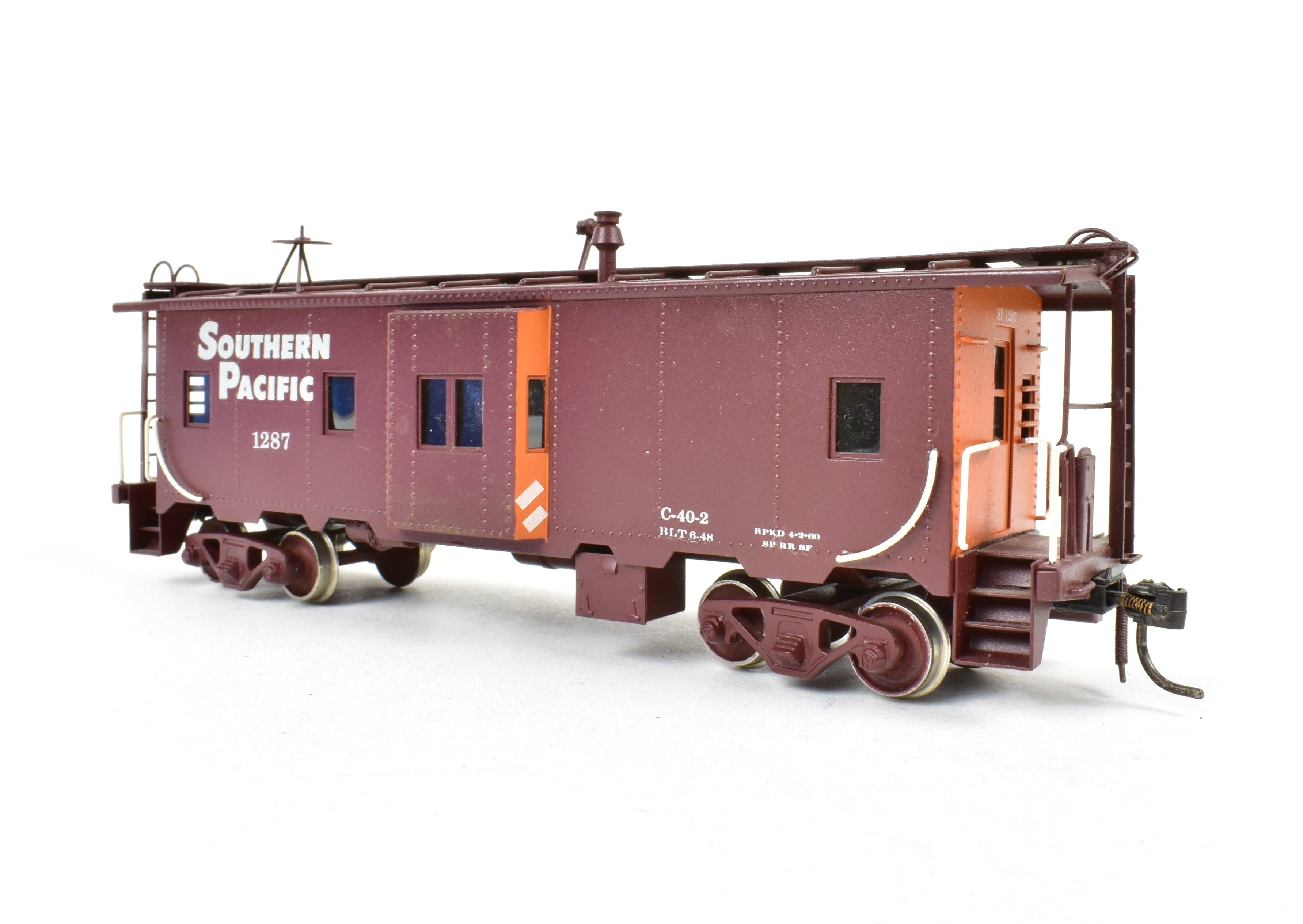 Custom Painted HO Brass Balboa SP Southern Pacific Bay Window Caboose