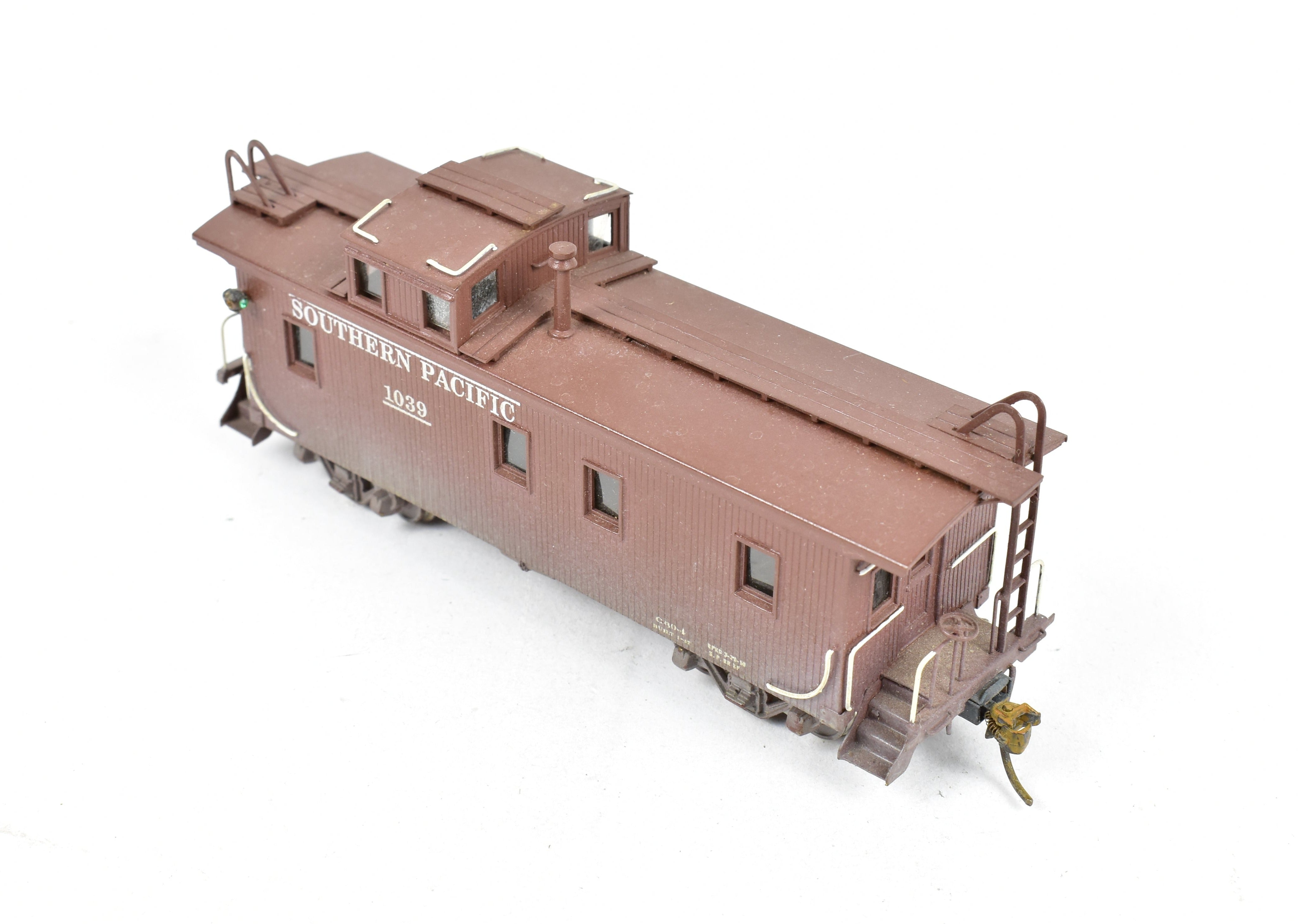 HO Scale Brass Balboa SP - Southern Pacific C30 - 1 Wood Caboose Model with Custom Painting and Weathering