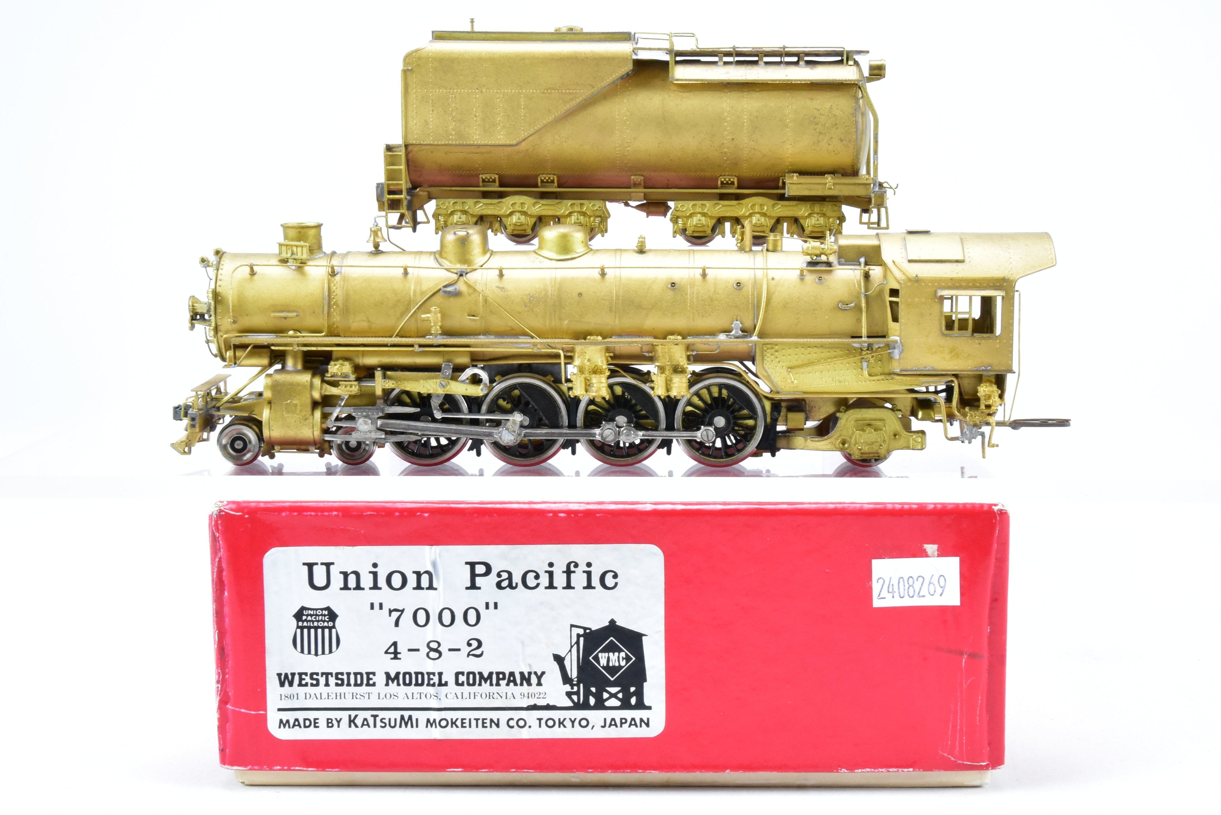 1981 HO Brass Westside Model Co. Union Pacific 4-8-2 Class 7000 Quiet Runner