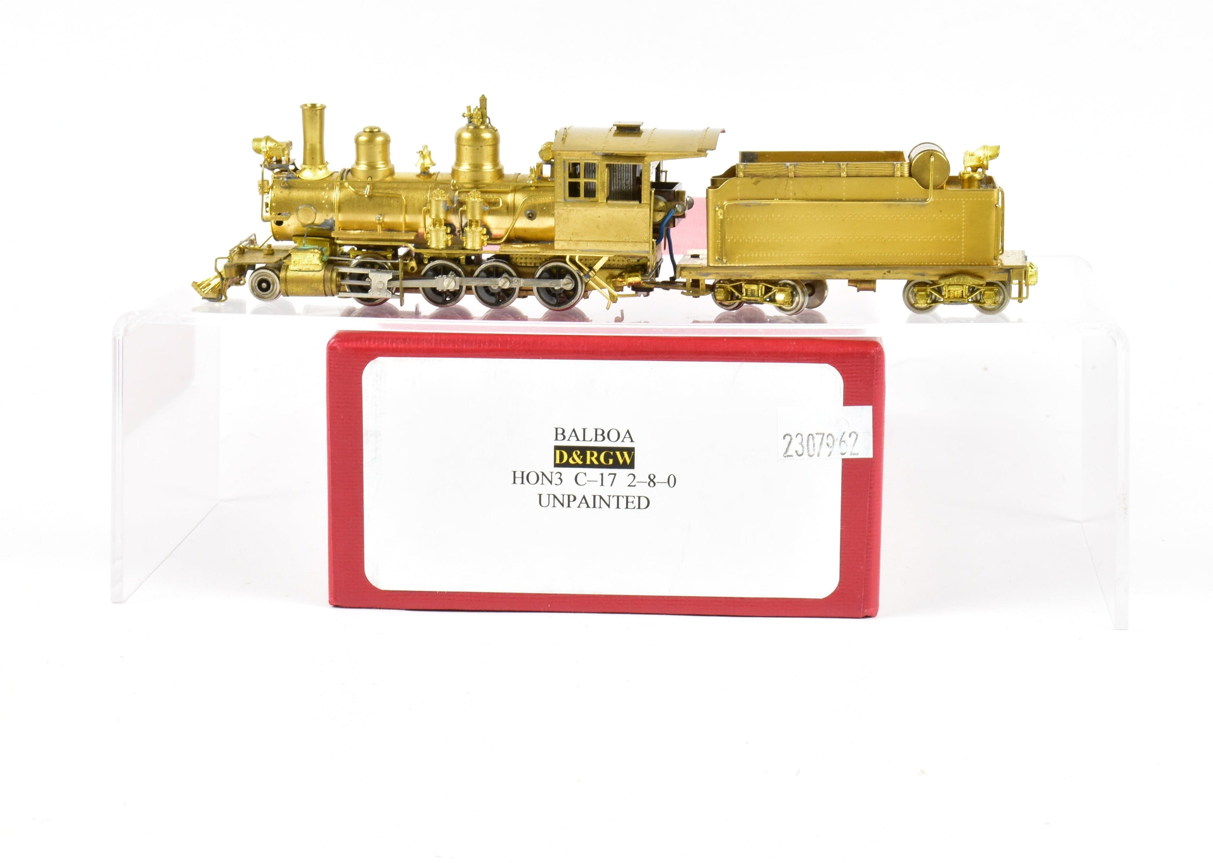 HOn3 Brass Balboa Denver & Rio Grande Western C-19 2-8-0 Reboxx Locomotive Model