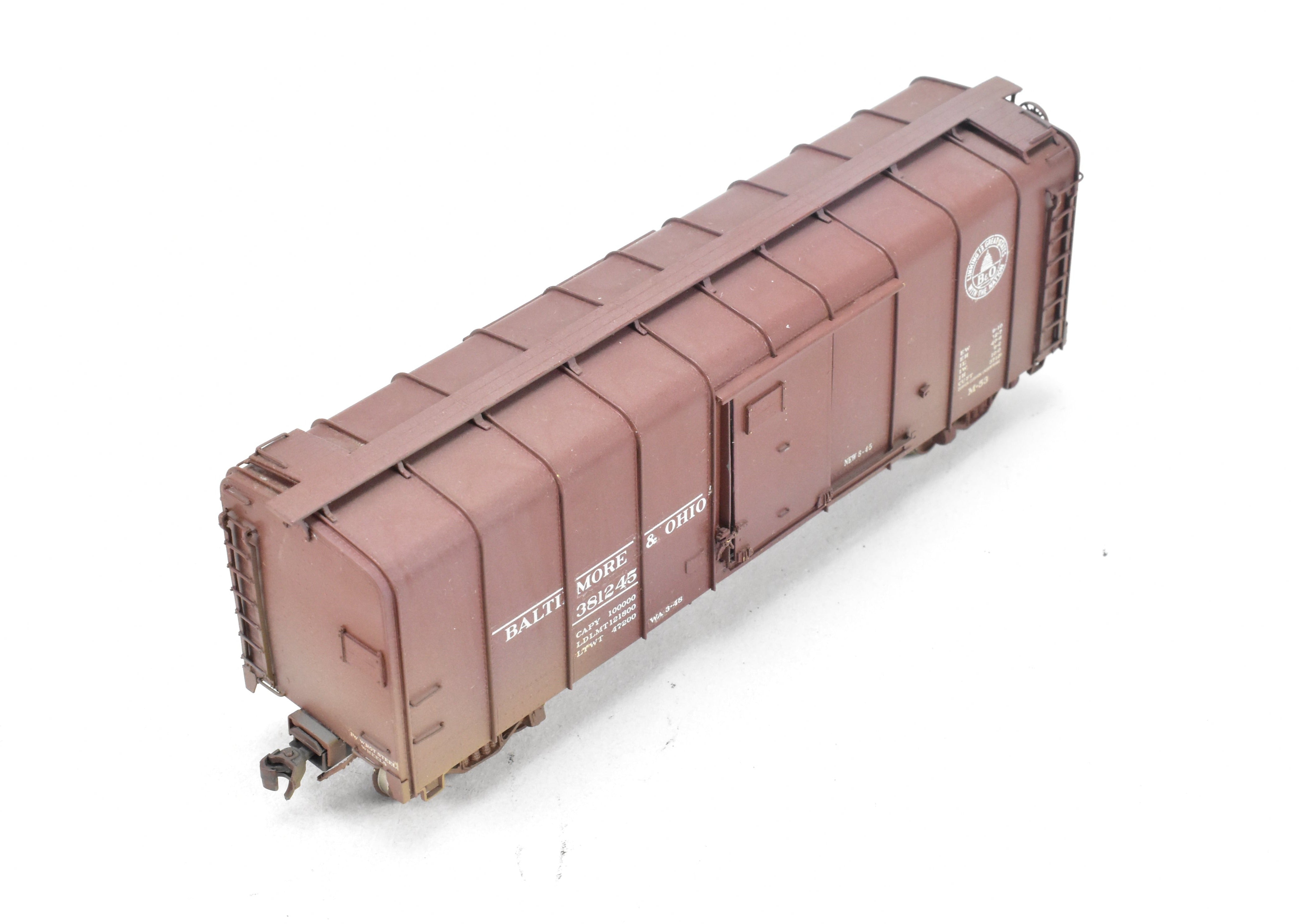 HO Brass OMI B&O M-53 Weathered Wagon Top Boxcar by Overland Models