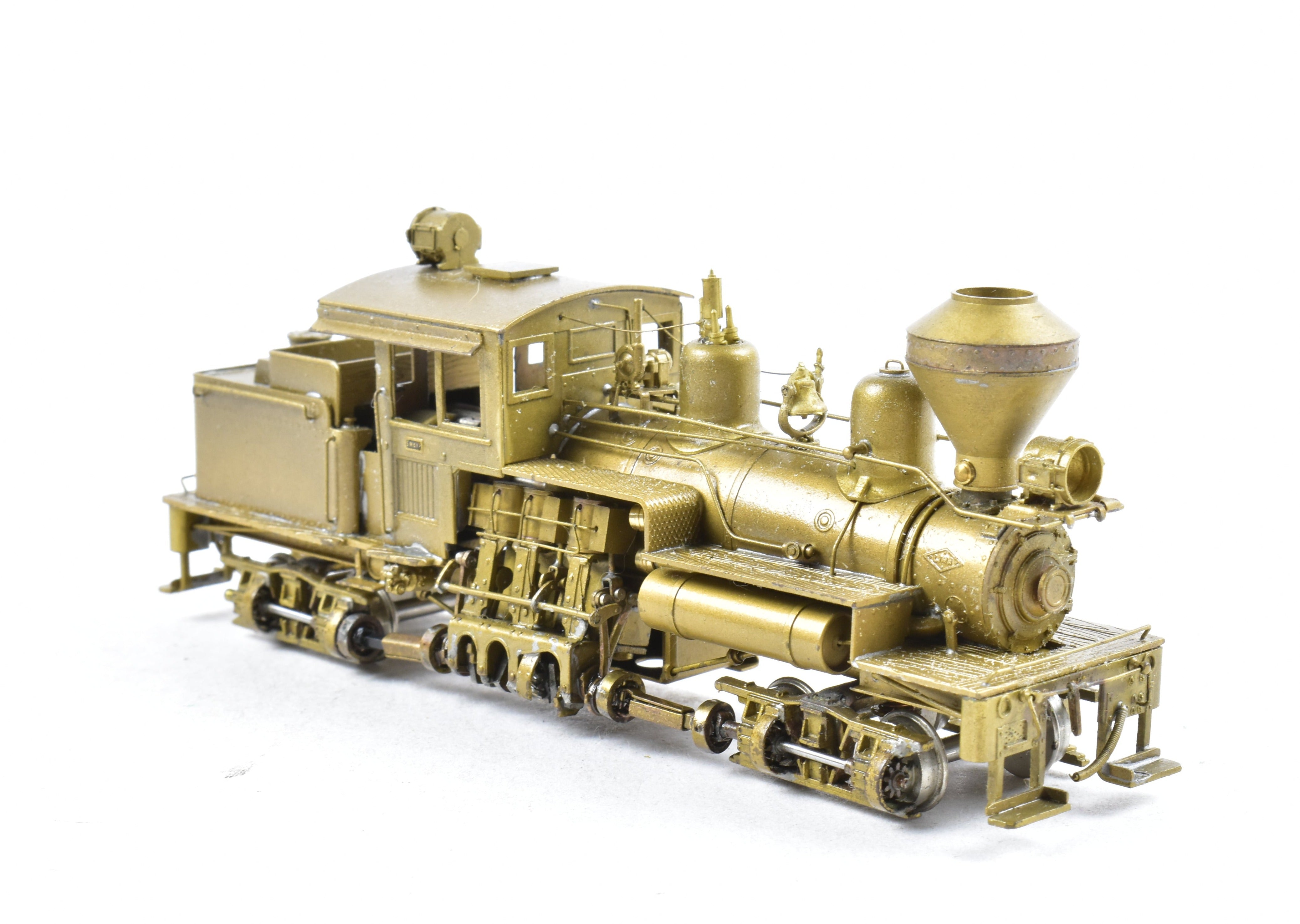 High - Quality HO Scale Brass PFM - United Hillcrest - Osbourne 2 - Truck 25 - Ton Shay Geared Locomotive Model with Damaged Box
