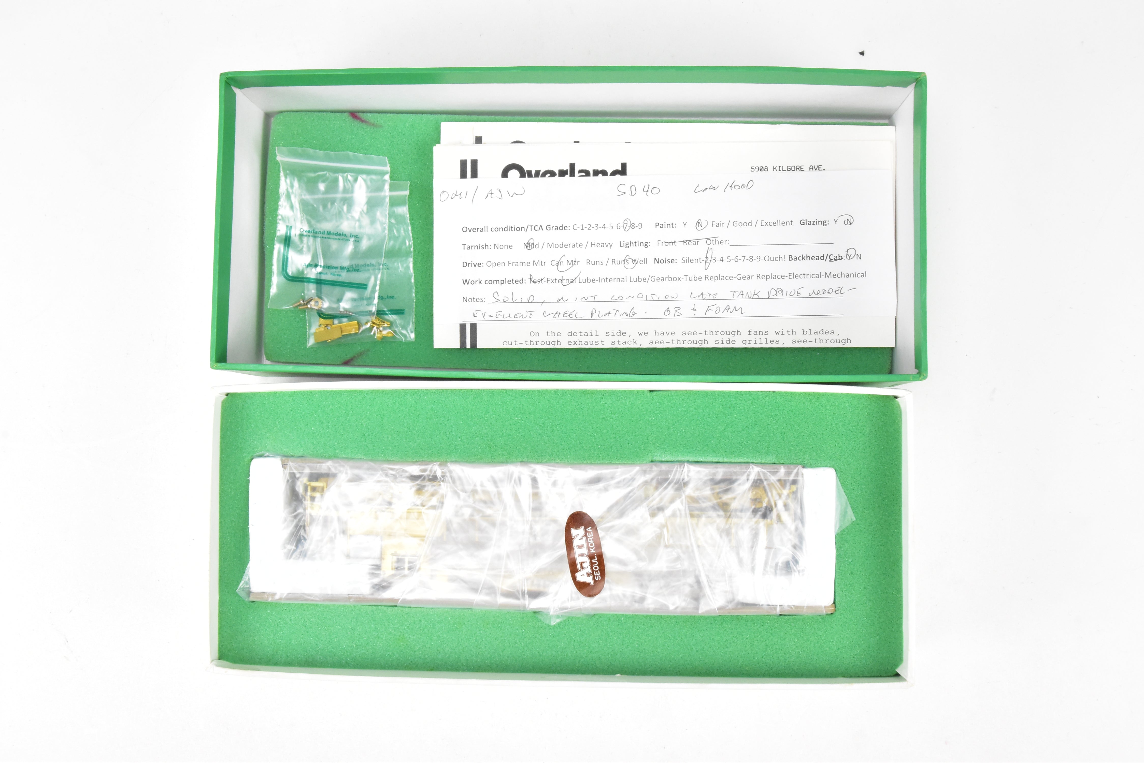 HO Brass OMI - Overland Models Inc SD40 Low Hood Locomotives for Various Roads