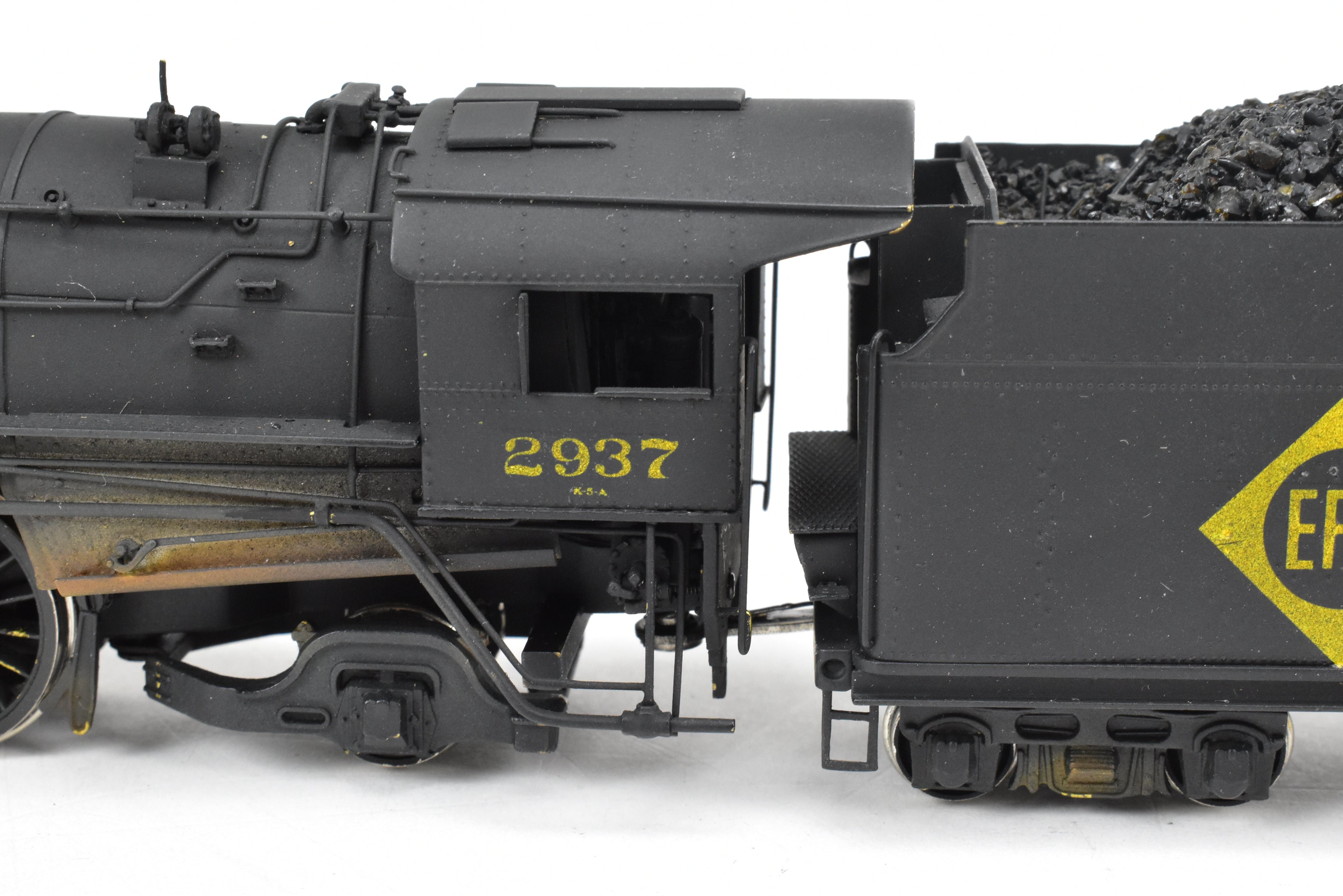 1941 Era HO Brass Key Imports Erie Railroad K - 5a 4 - 6 - 2 Pacific C/P #2937 Model