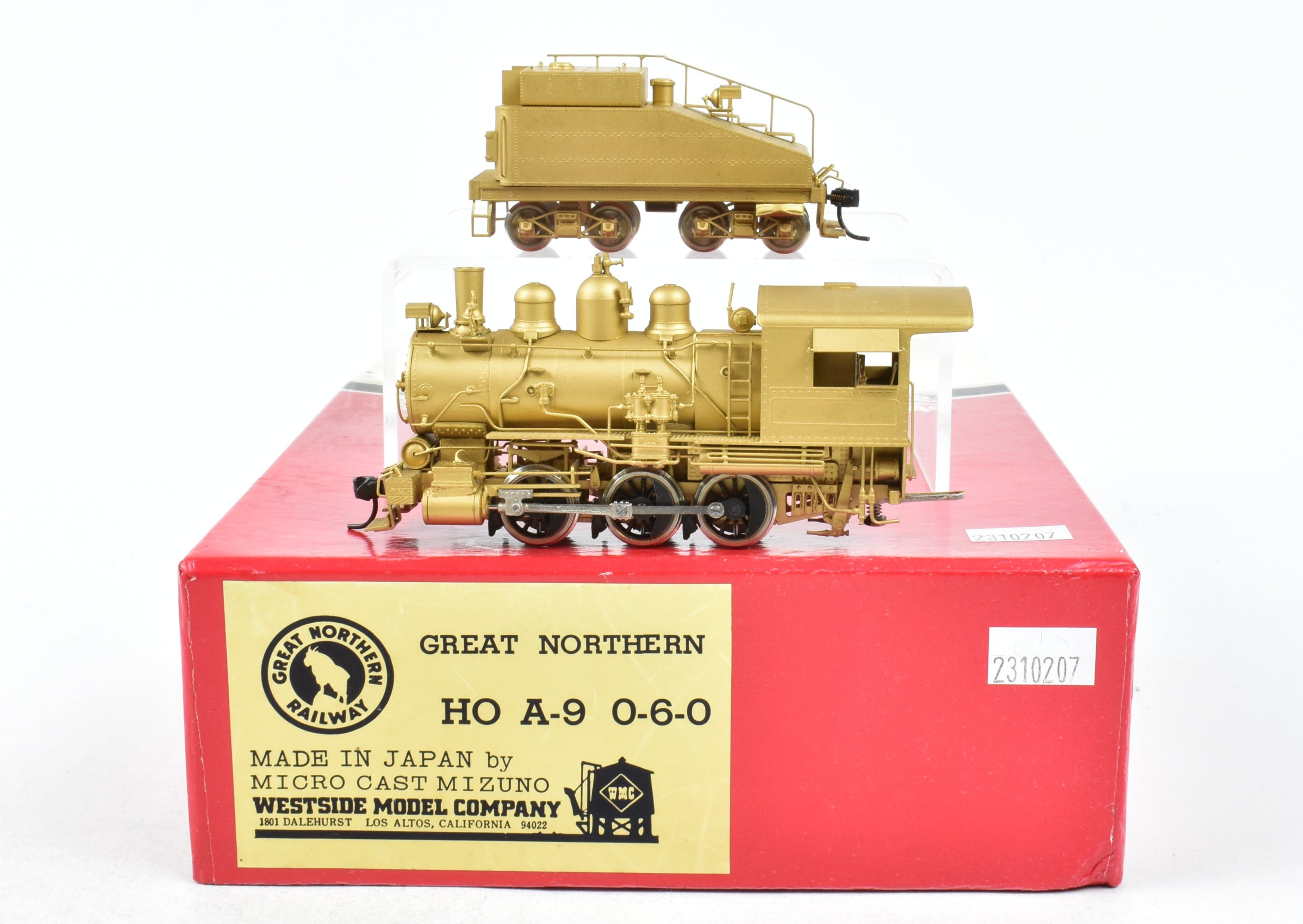 HO Scale Brass Great Northern 0-6-0 A9 Steam Locomotive by Westside (AS-IS)