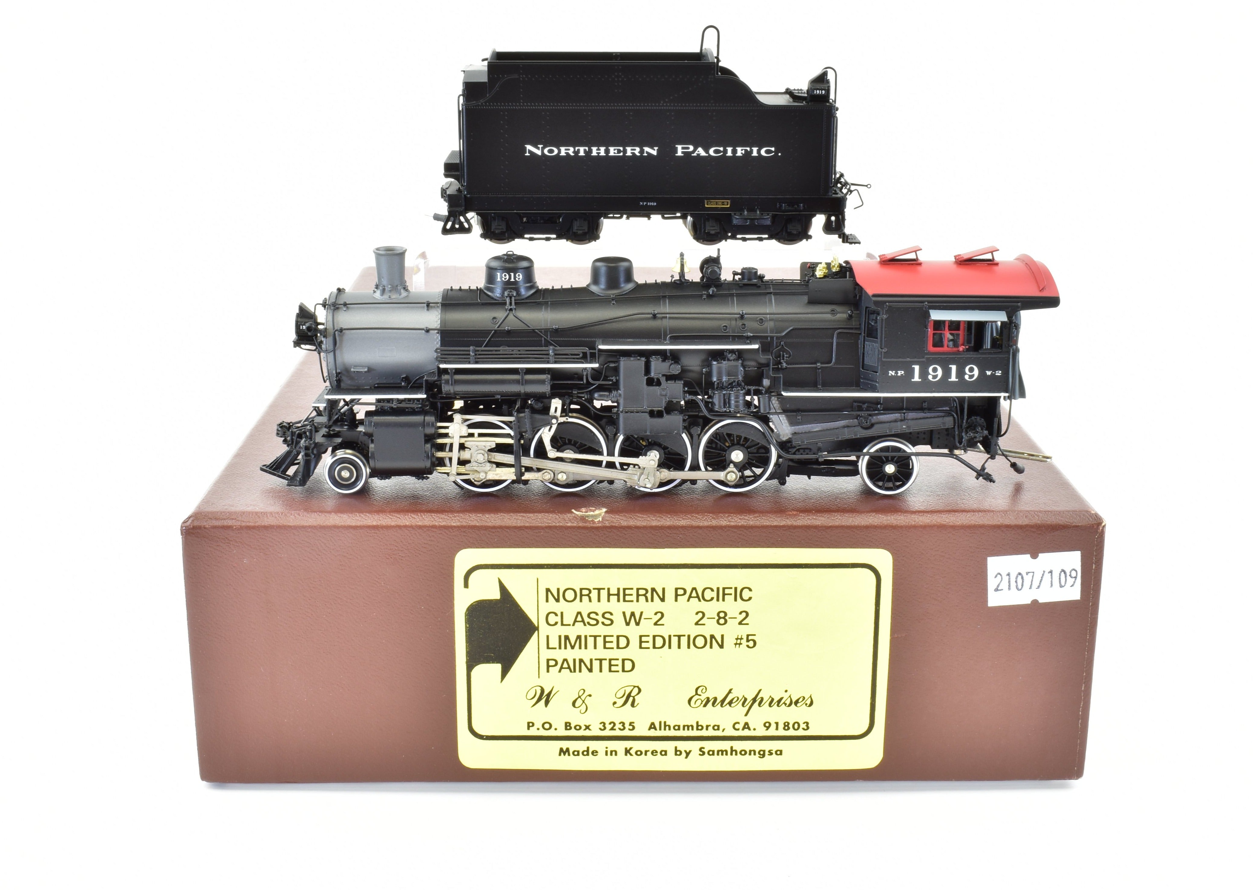 Limited Edition HO Brass W&R Enterprises Northern Pacific Class W - 2 2 - 8 - 2 #5