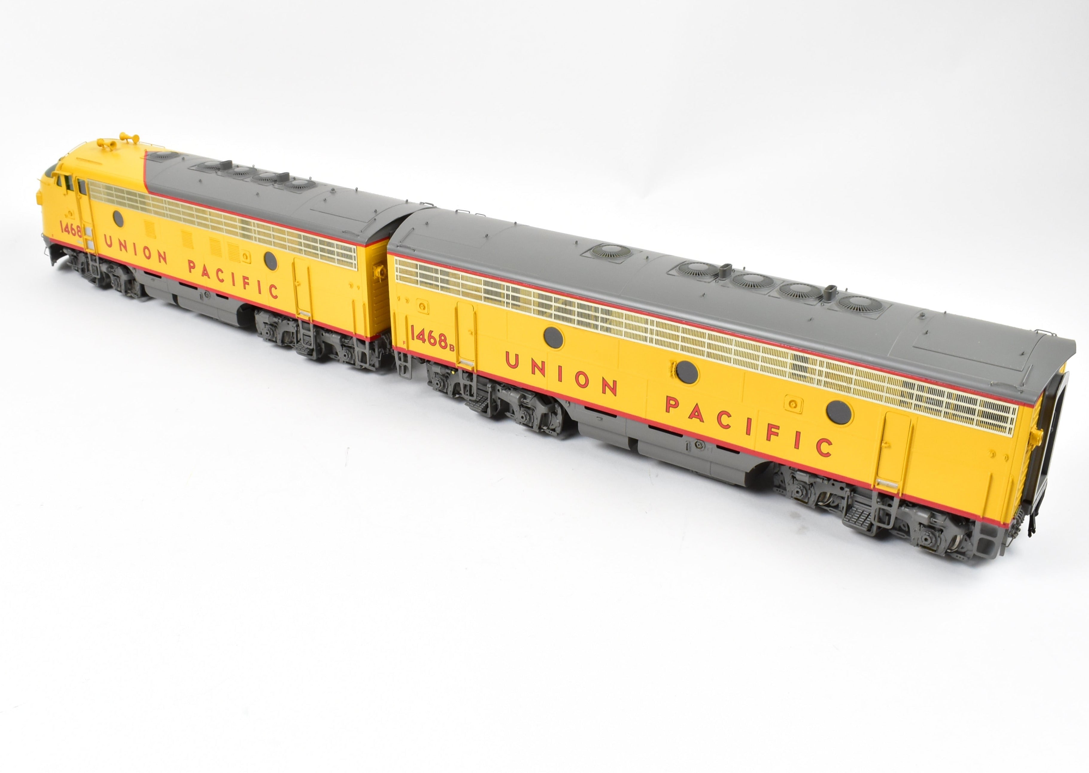O Scale Model Train - Brass Key Imports Union Pacific EMD F - 7A/B Set, Factory - Painted Second Set with Unit Numbers 1468 & 1468B