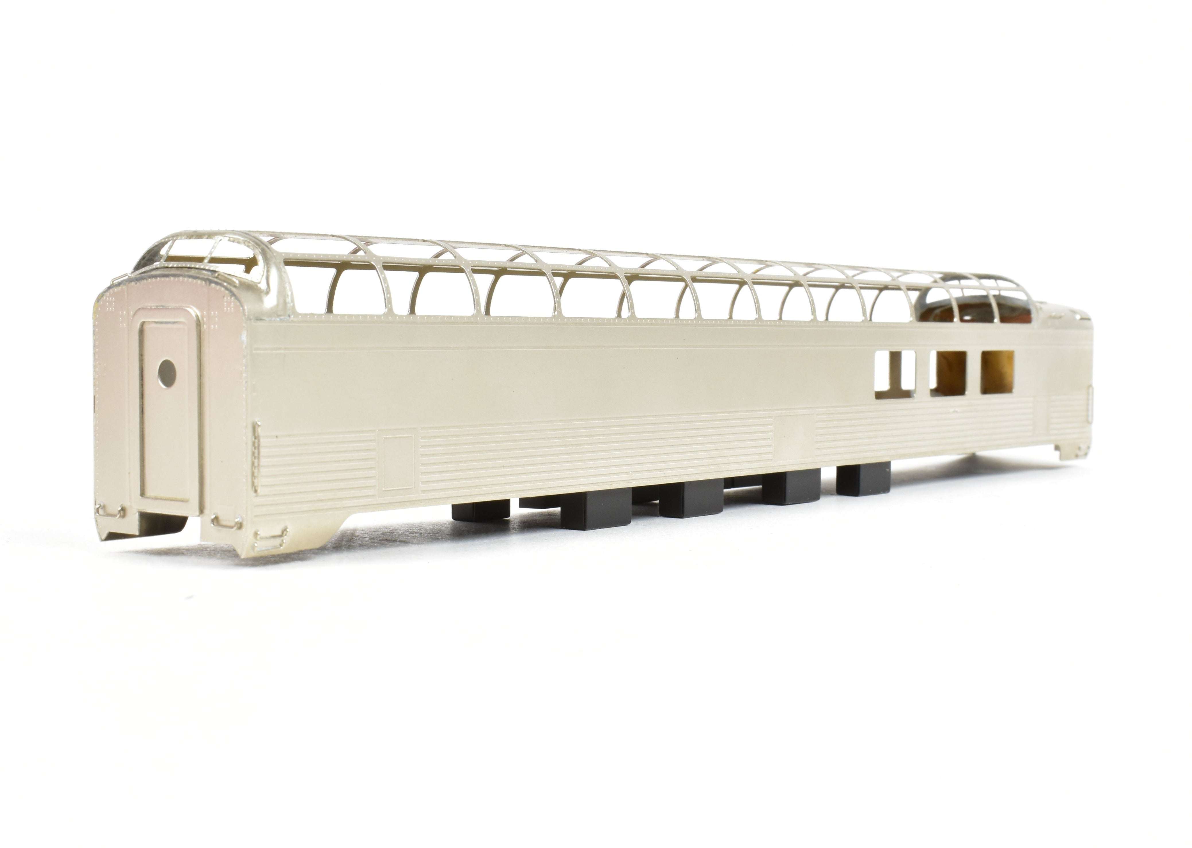 HO Scale Brass Model of Southern Pacific 3/4 Length Dome Corrugated Train Car by S. Soho & Co. without Trucks
