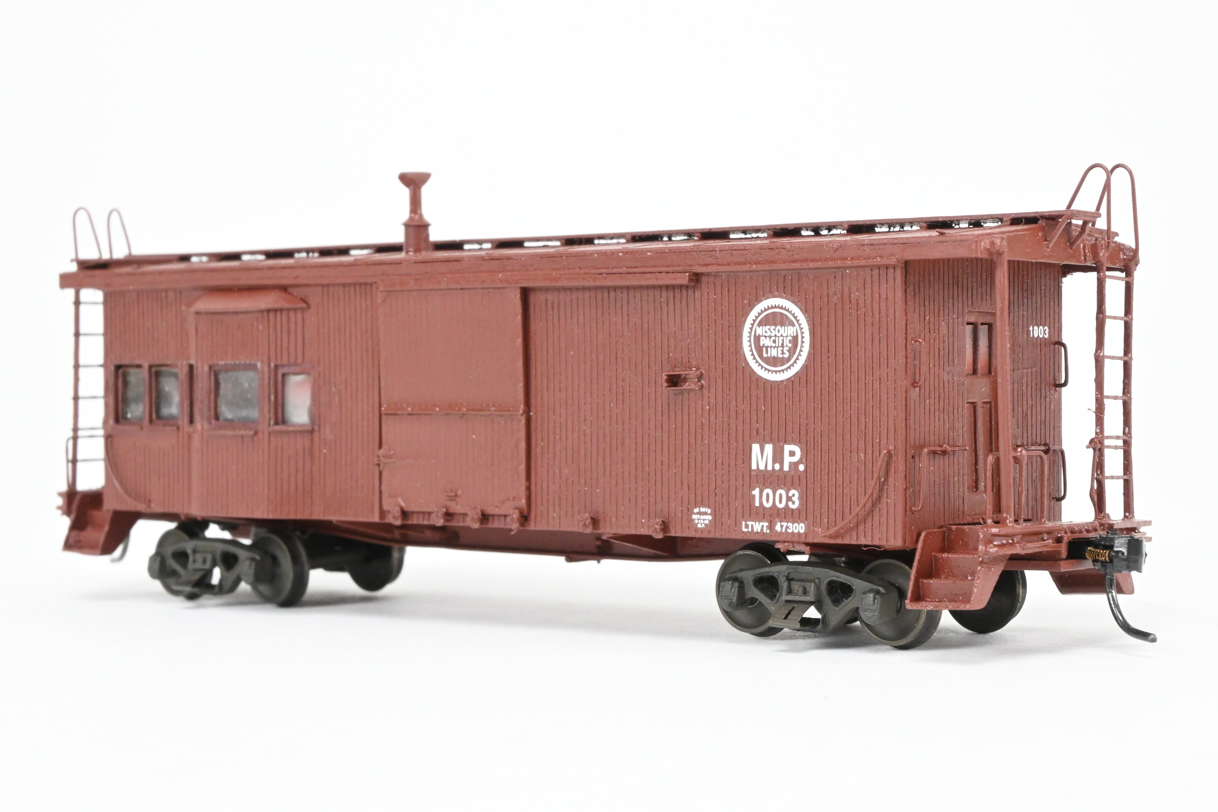 HO Scale Wood Missouri Pacific Bay Window Caboose Scratch Built by Joe G. Collias in REBOXX