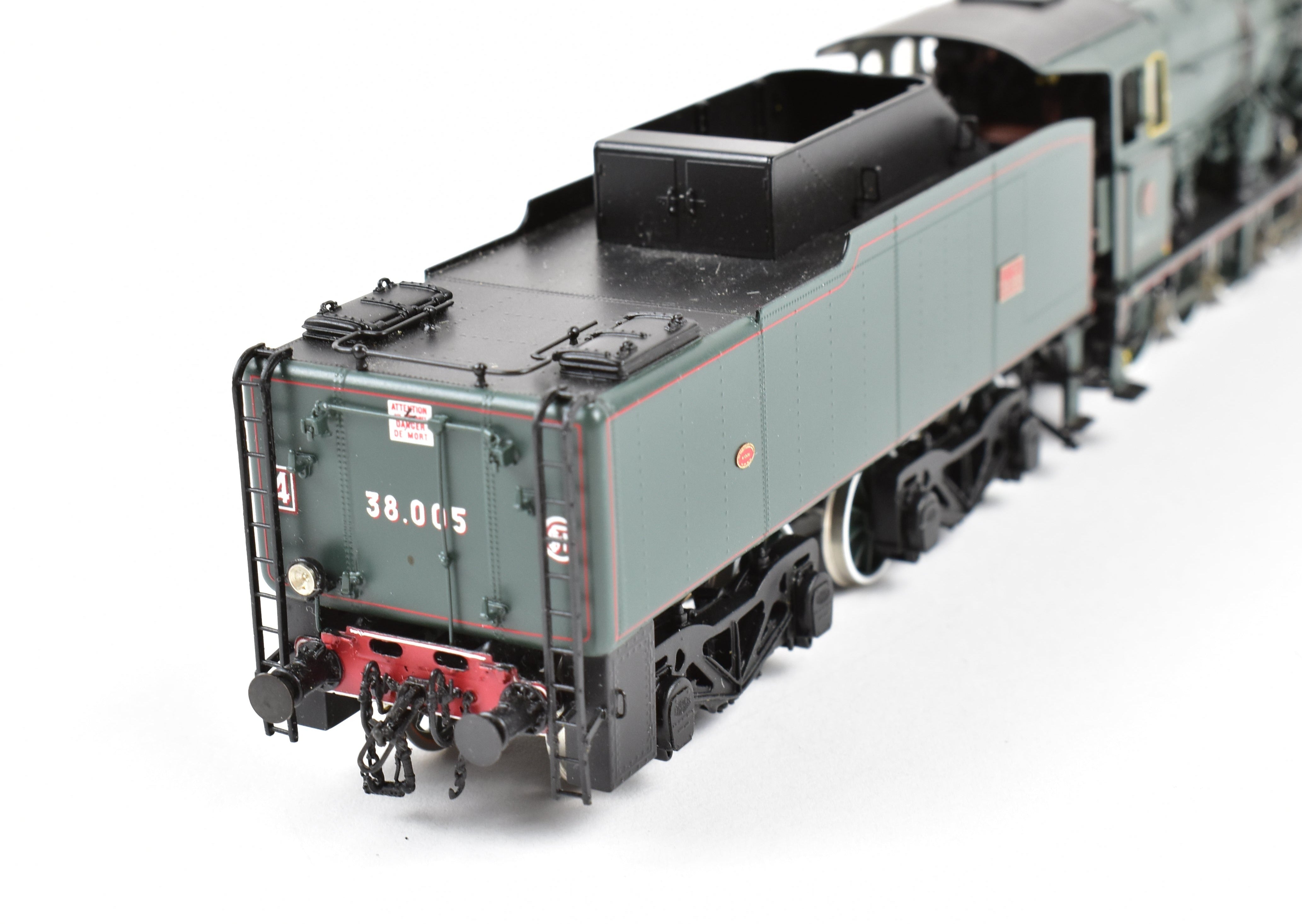 HO Scale Brass Micro - Metakit SNCF 2 - 12 - 0 Heavy Freight 160 - A FP Green Model