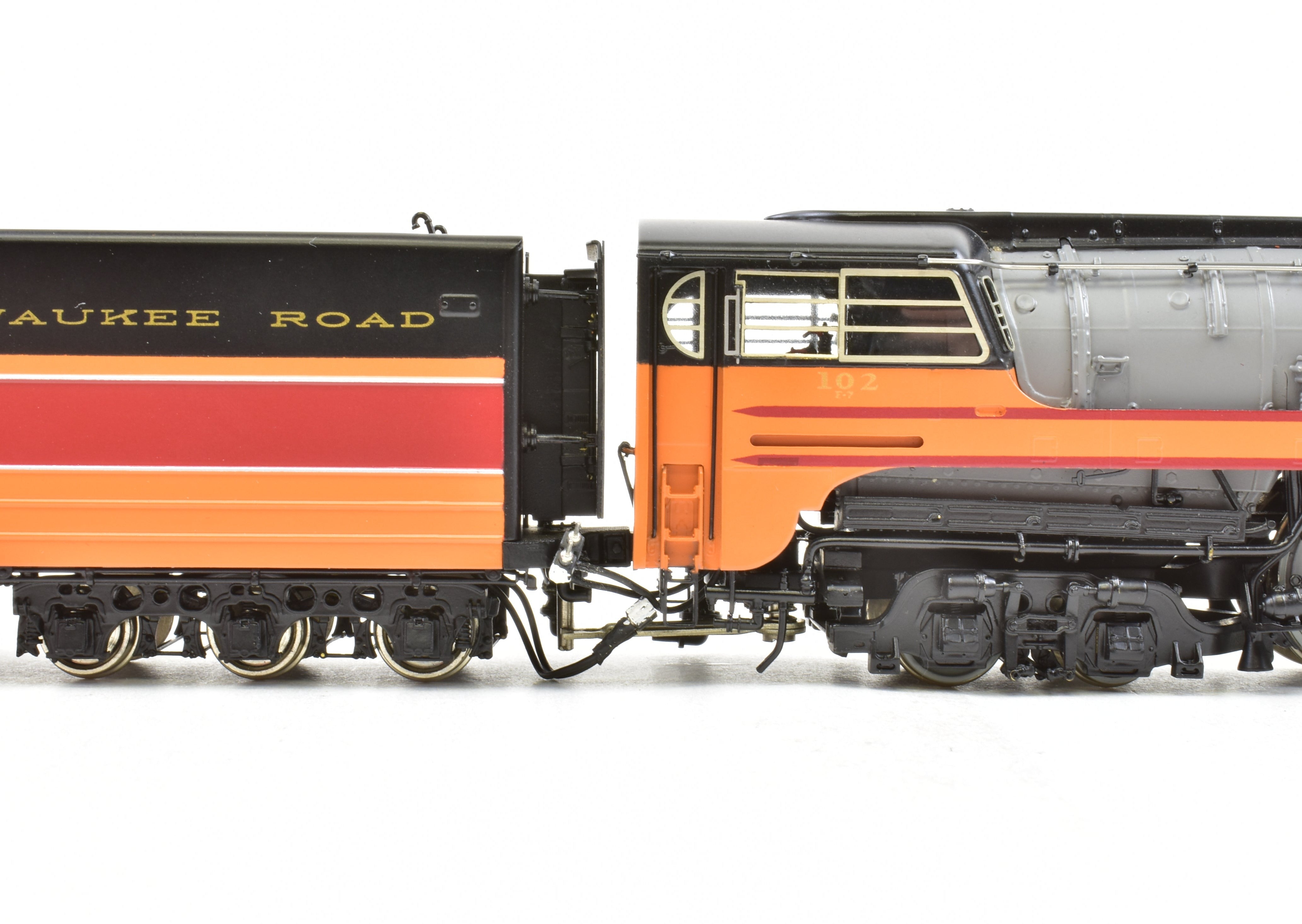 HO Scale Brass Precision Scale Co. Model Train - Milwaukee Road 4-6-4 F-7 Hudson Steam Locomotive As Built #102