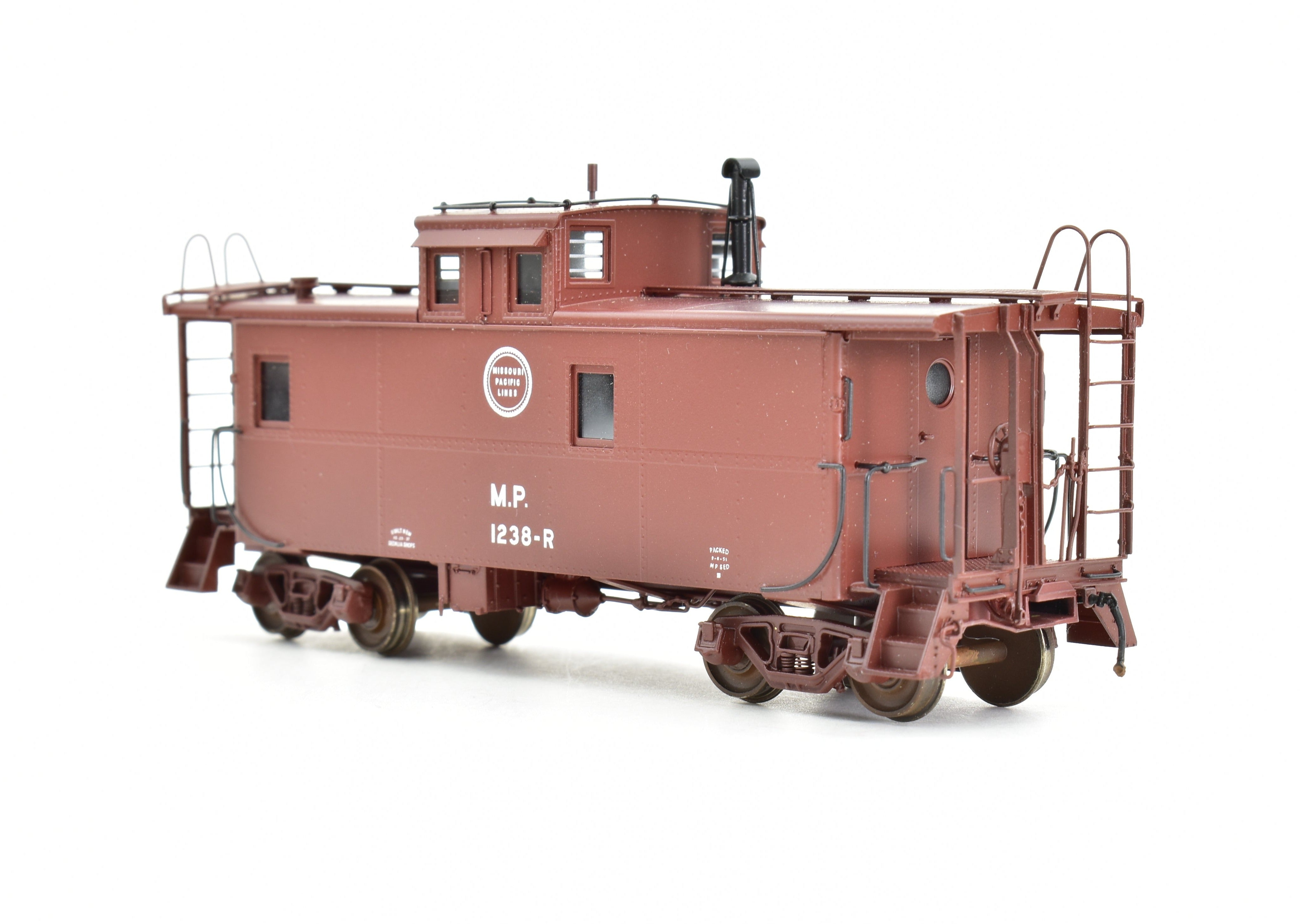 HO Scale Brass Model - Overland Models, Inc. Missouri Pacific Steel Caboose Magor Copy Built in 1951 with FP Radio Version