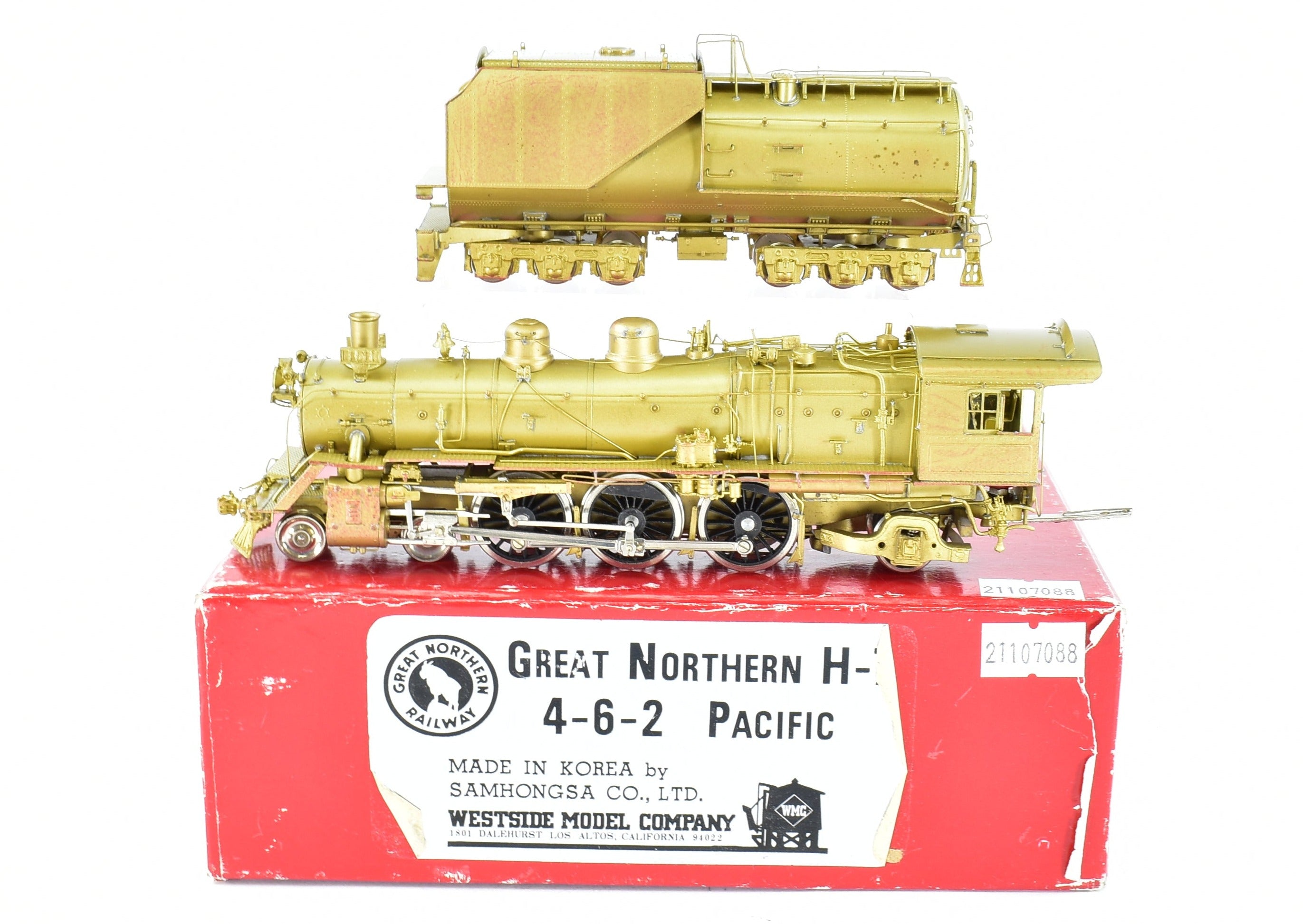 HO Scale Brass Model Train by Westside Model Co. - Great Northern 4-6-2 H-7 Steam Locomotive Replica