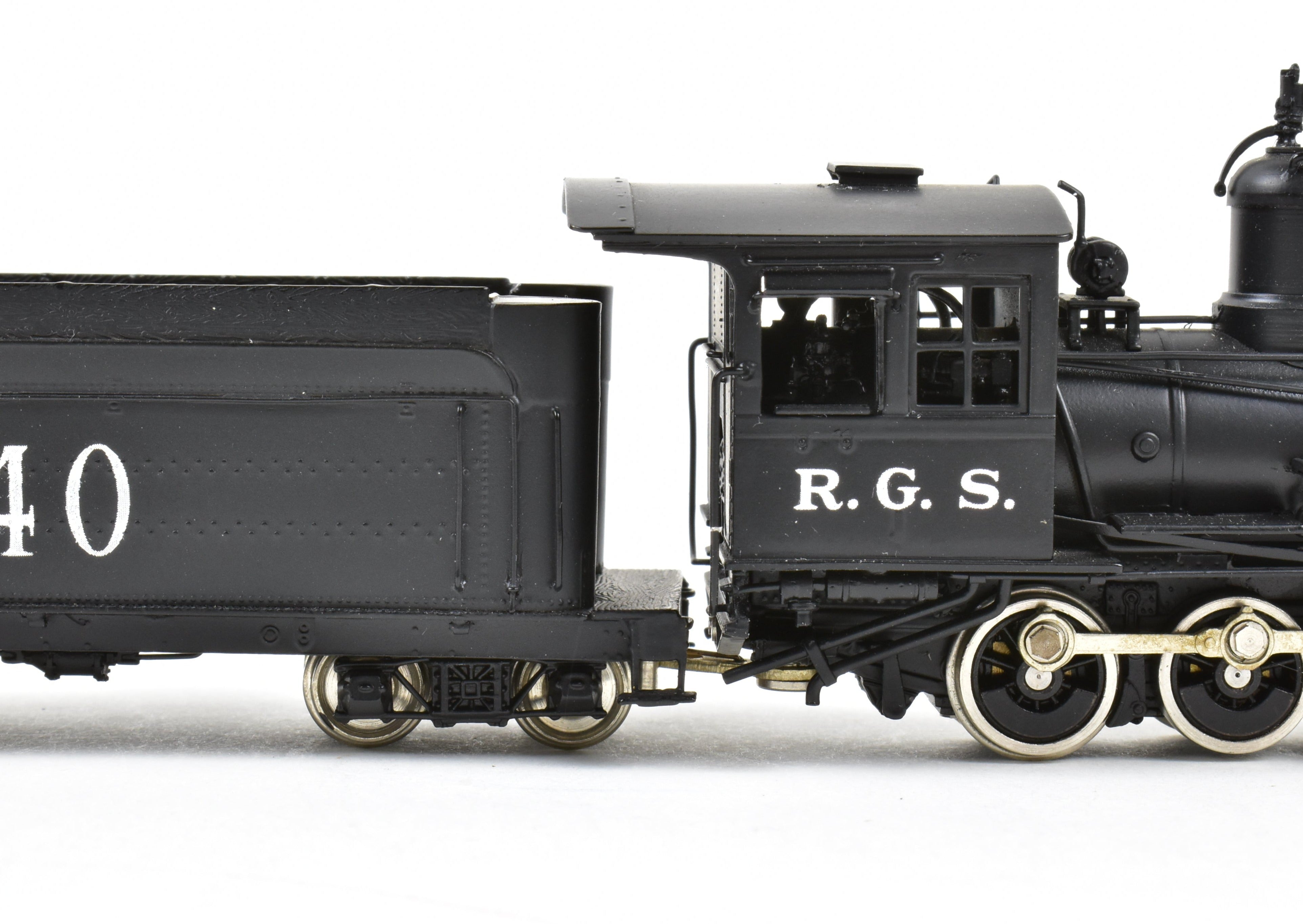 HOn3 Scale Brass Model Train - Key Imports RGS Rio Grande Southern C - 19 No. 40 2 - 8 - 0 Consolidation Factory - Painted Replica
