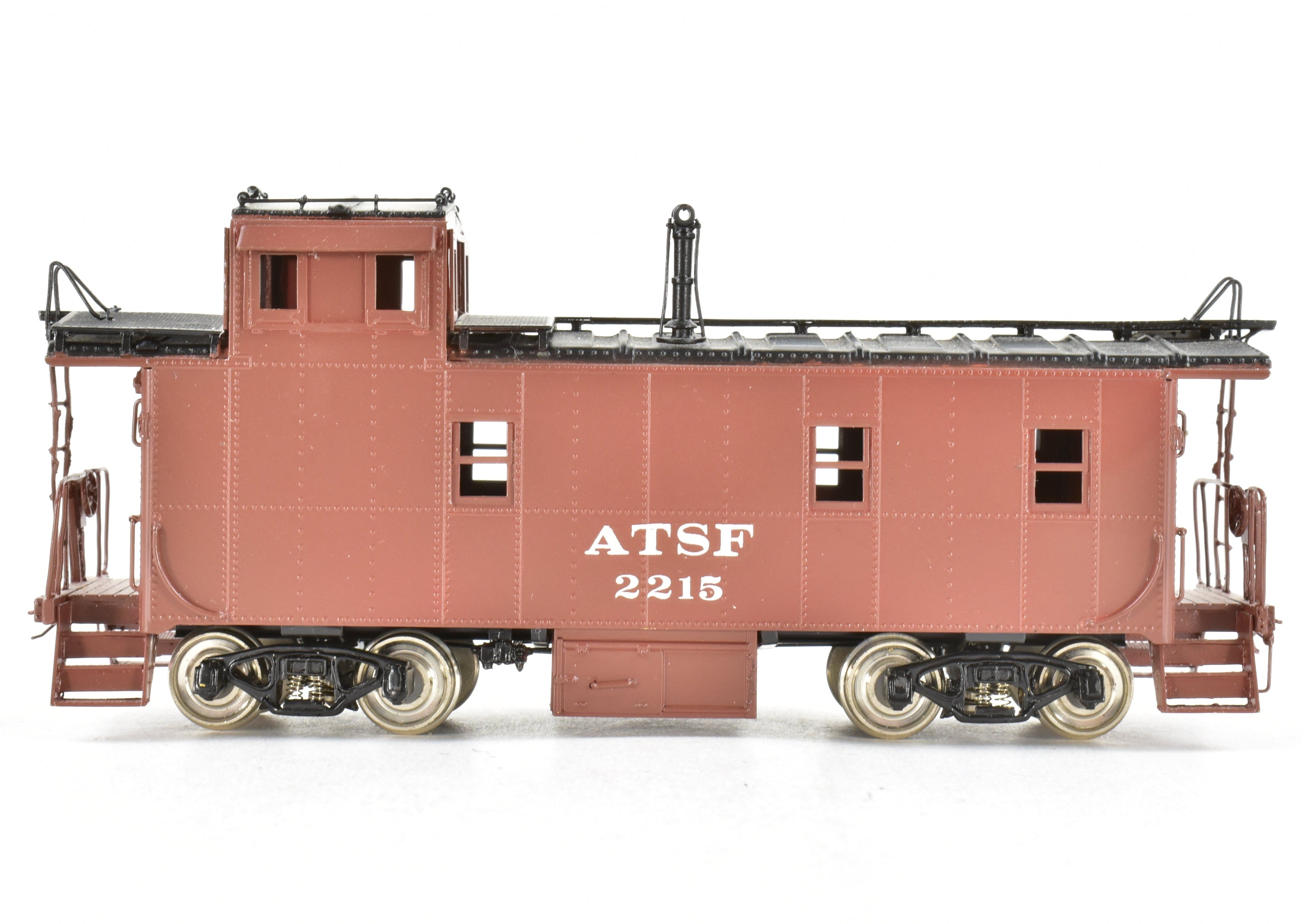 HO Brass ATSF - Santa Fe #2201 Class Flat Side Caboose by Key Imports, Original FP Version