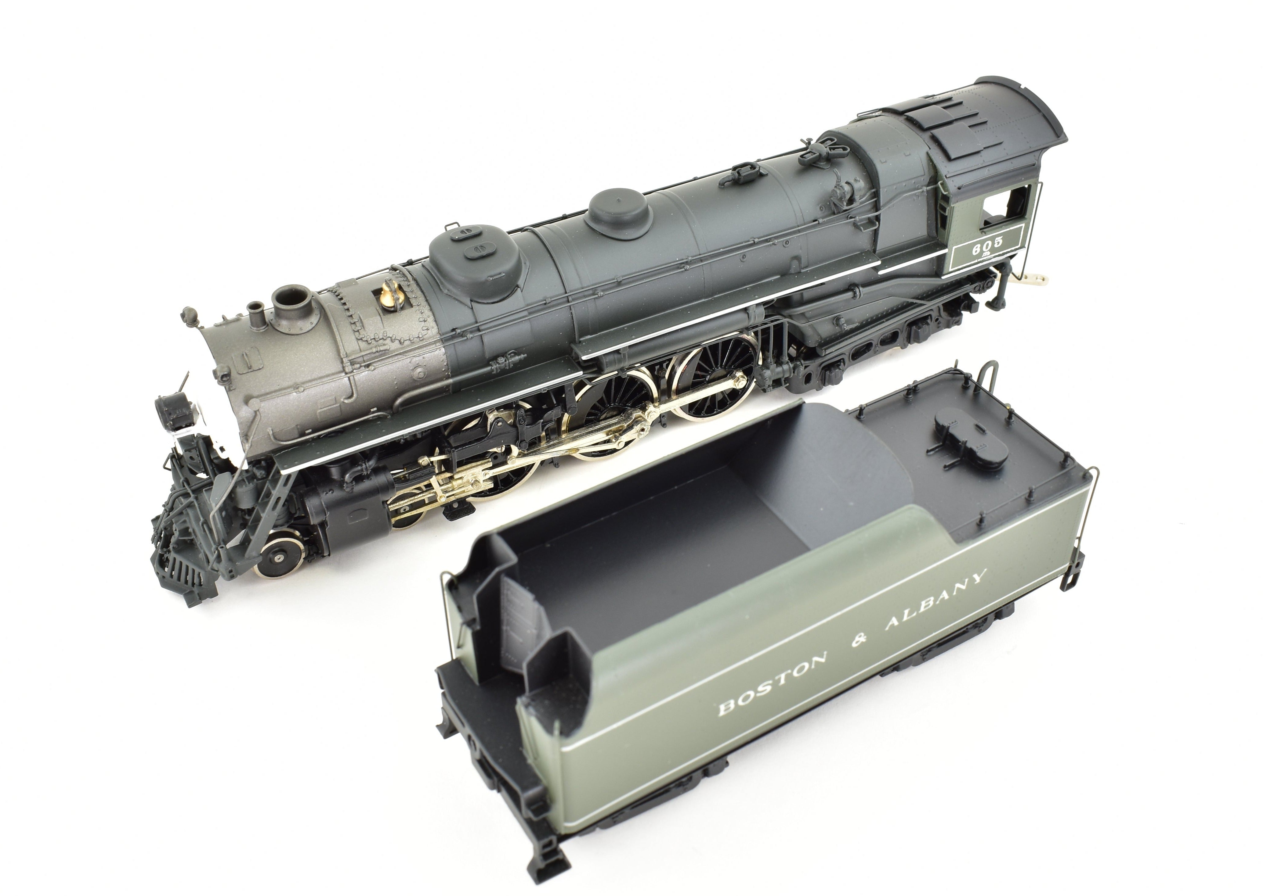 HO Scale Brass Key Imports Boston & Albany J - 2b 4 - 6 - 4 Hudson No. 605 Round Dome FP