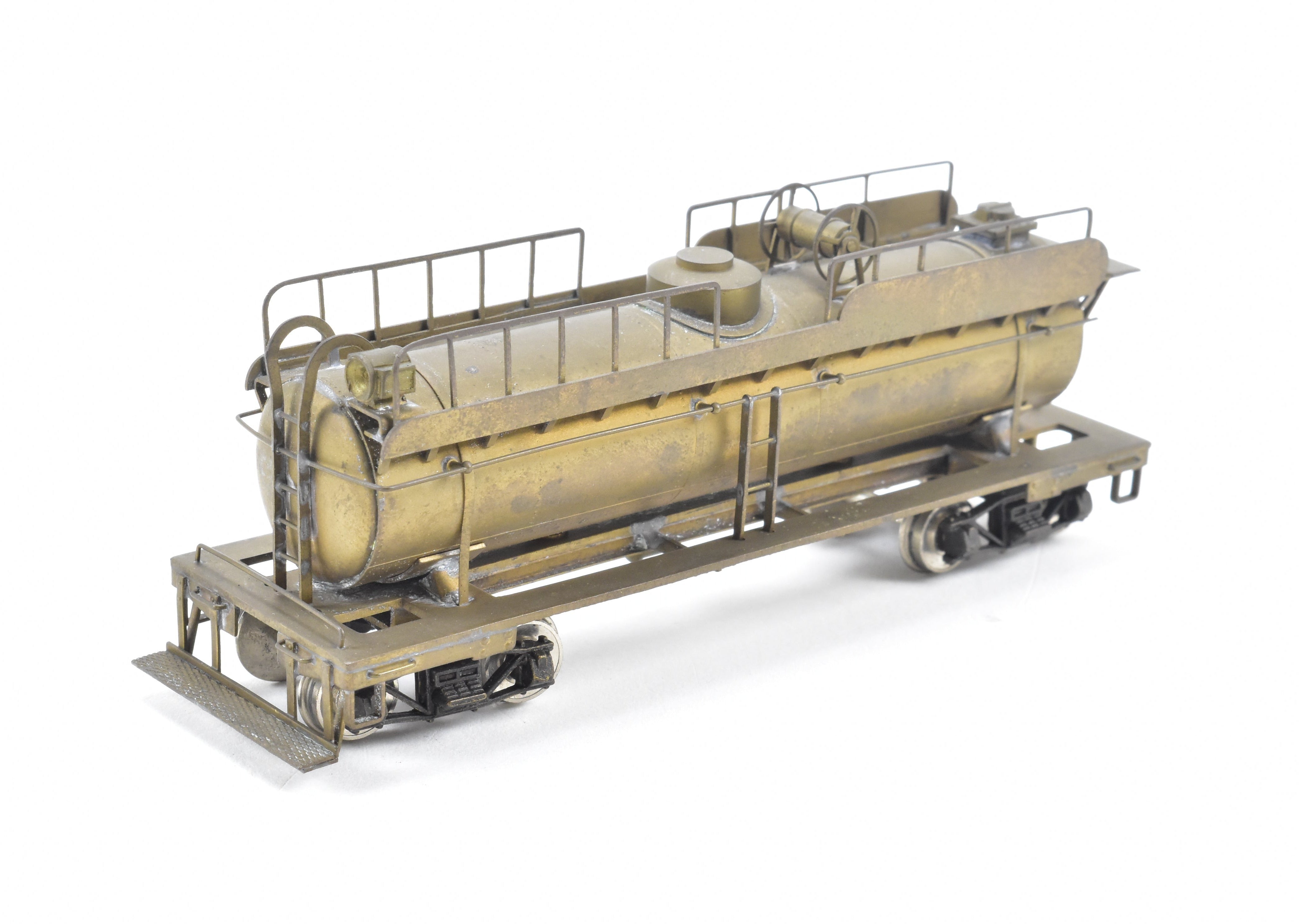 HO Brass Northwest Short Line Logging Tank Car/Aux Tender, No Box, Good Condition