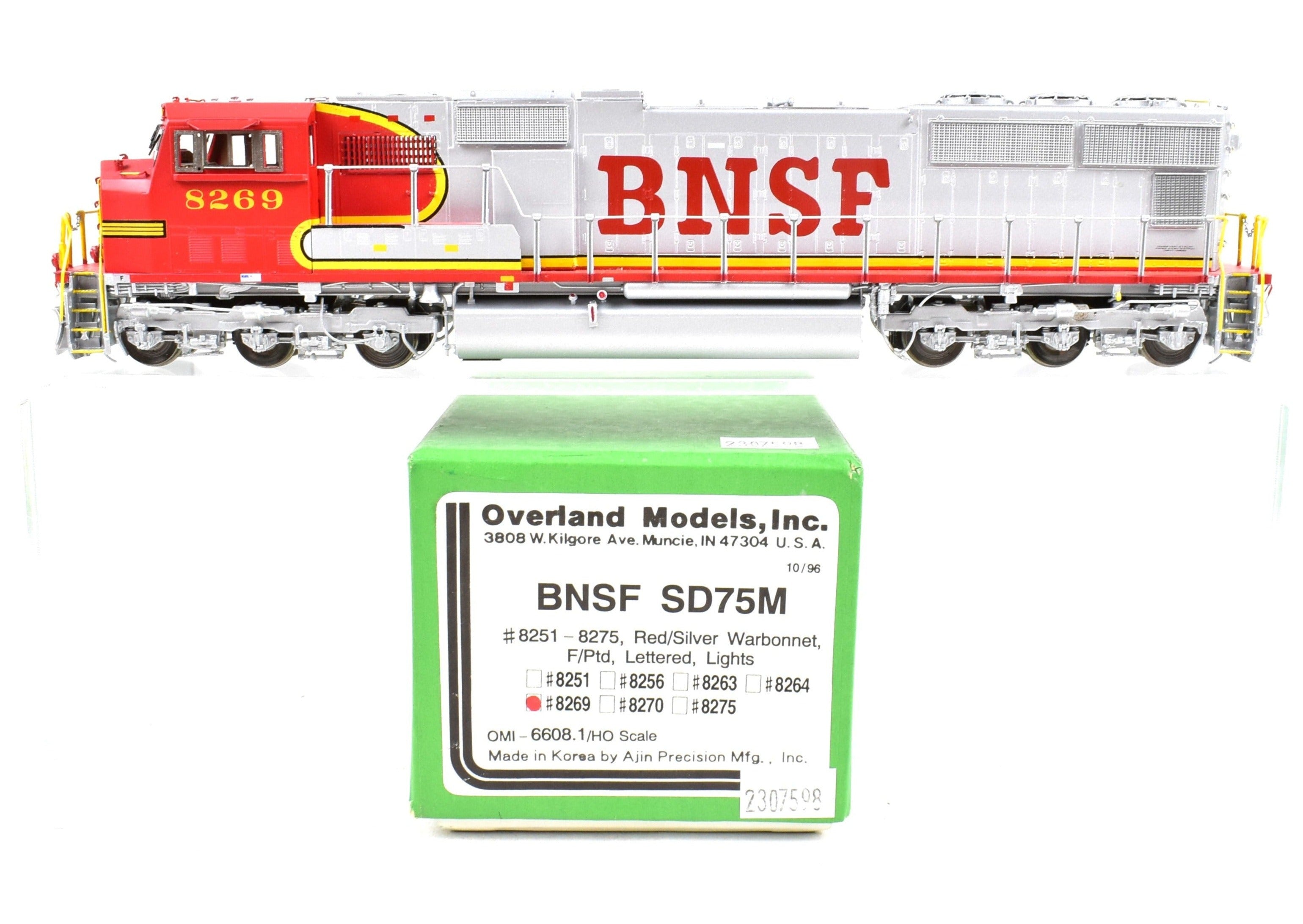 HO Scale Brass BNSF EMD SD75M FP #8269 by Overland Models, Inc.