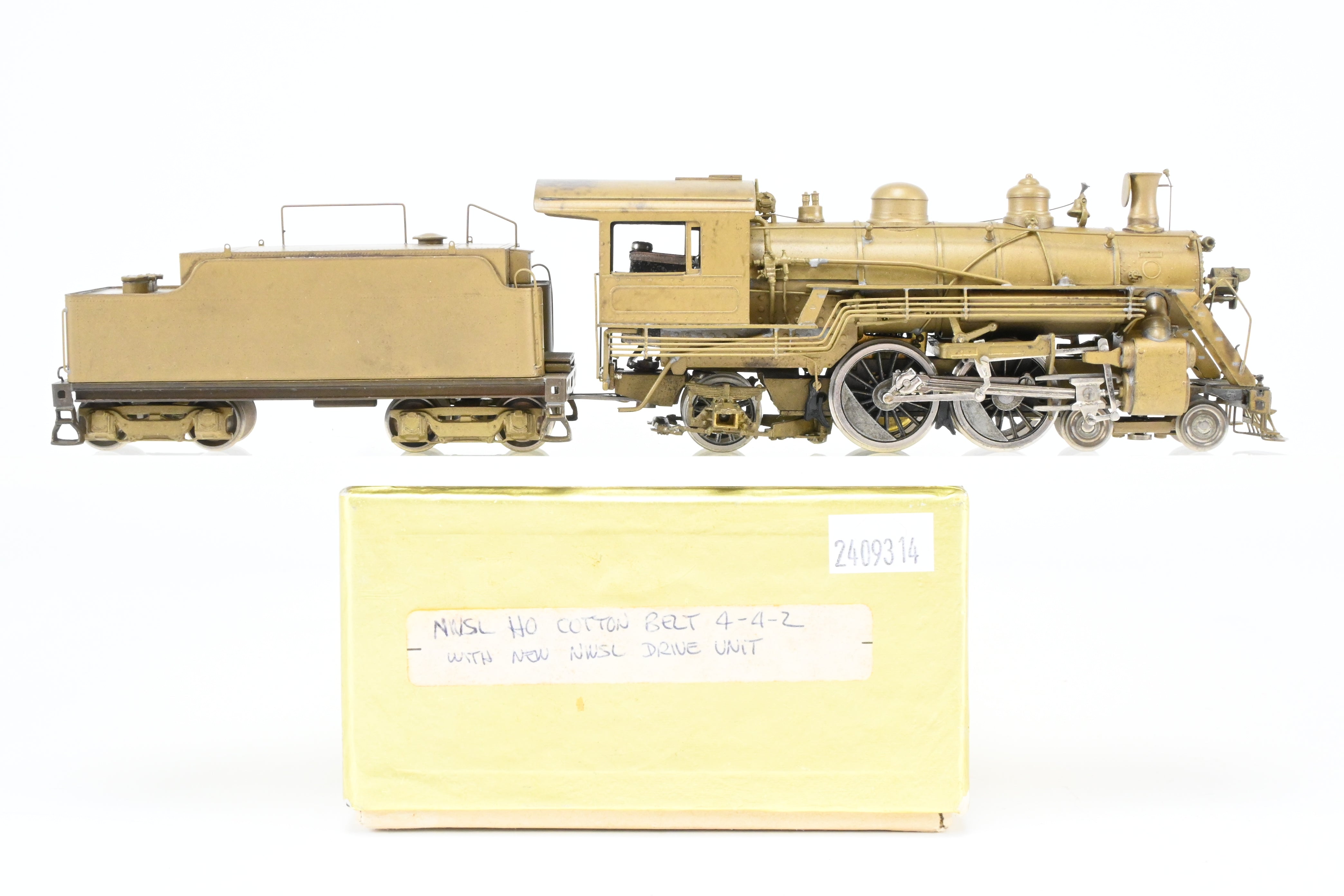 HO Scale Brass Model Train - NWSL/FED - Far East Distributors SSW - Cotton Belt 4-4-2 Class E-1 Equipped with New NWSL Drive Unit