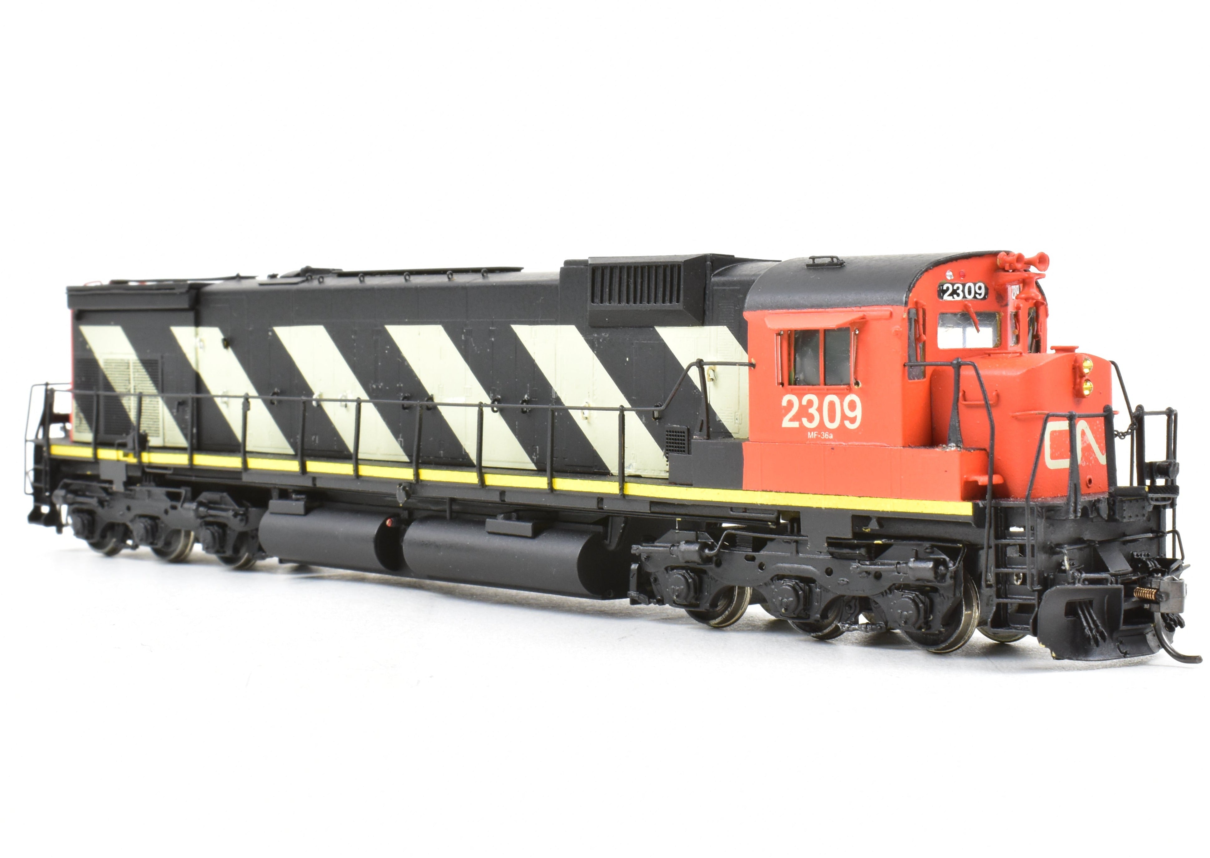 HO Scale Brass Model Train - Overland Models Inc. Canadian National Railway ALCO MLW M636 Custom Painted Locomotive