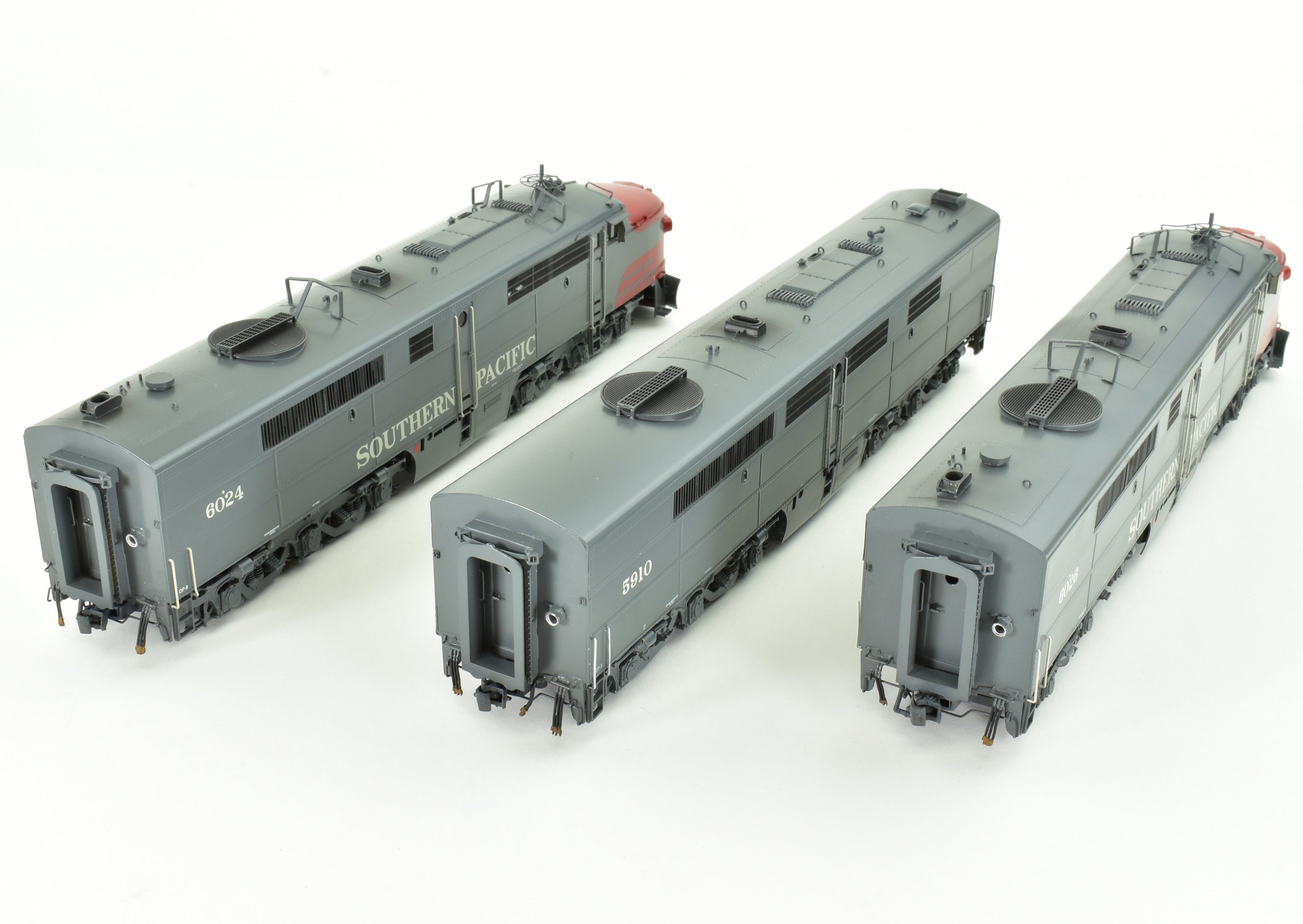 HO Scale Brass Locomotive Models - Overland Models Inc. Southern Pacific ALCO PA - 2/PB - 2/PA - 2 3 - Unit Set with Factory Painted Finish and DCC Functionality
