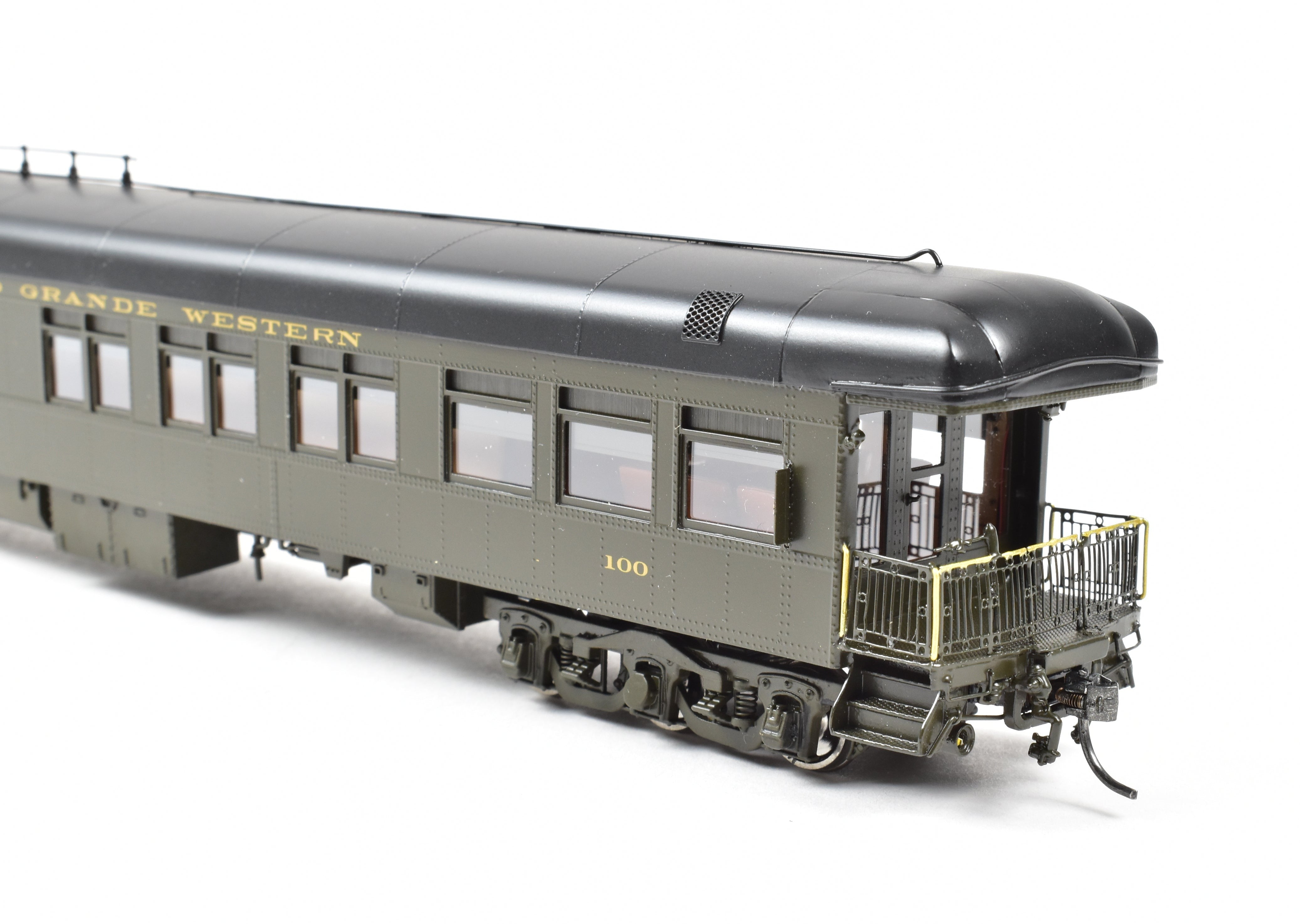 1937 - 1951 Era HO NEW Brass North Bank Line D&RGW 100 Pullman Green Business Car