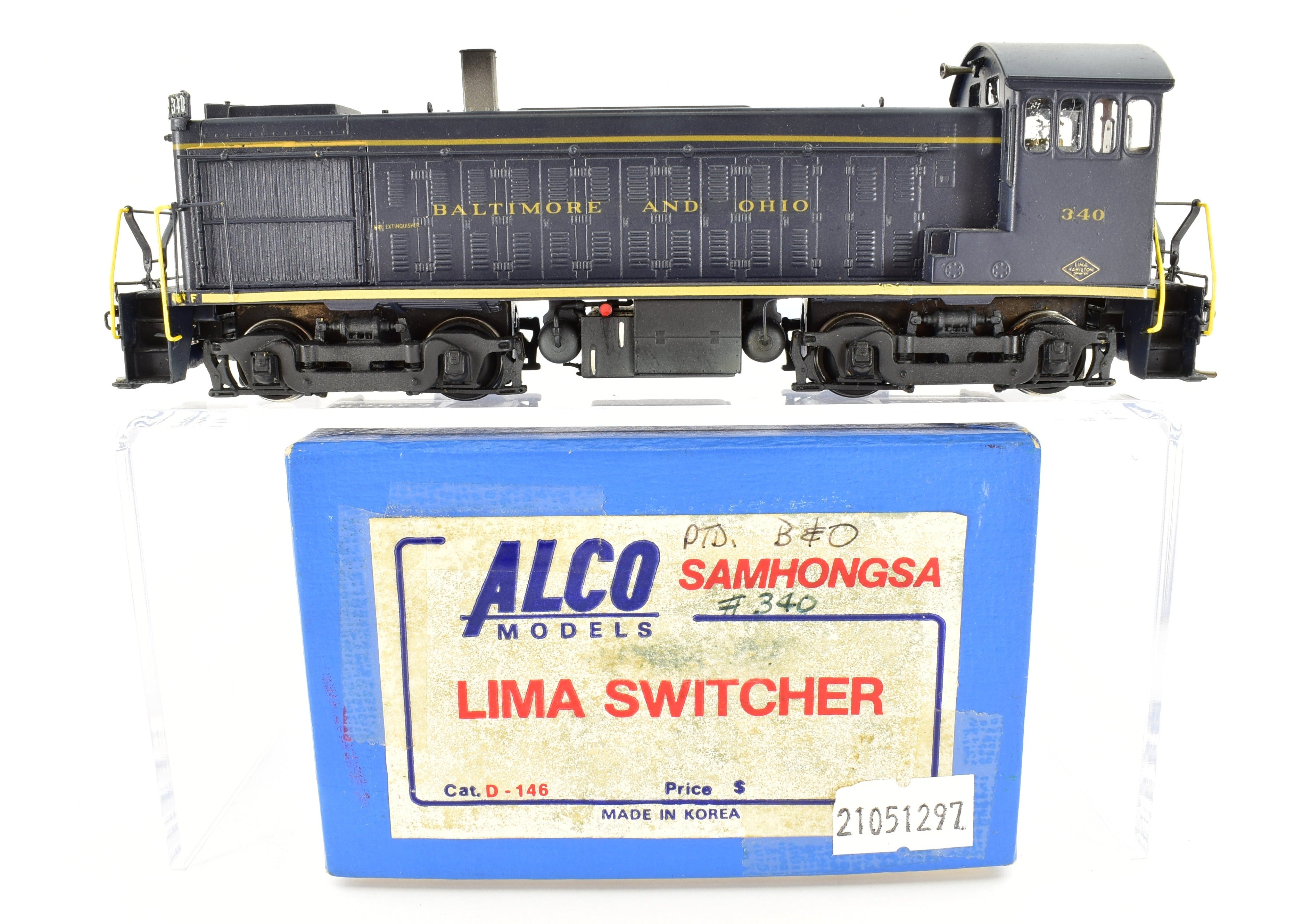 Custom Painted HO Brass Alco B&O - Baltimore & Ohio Lima - Hamilton Switcher Model