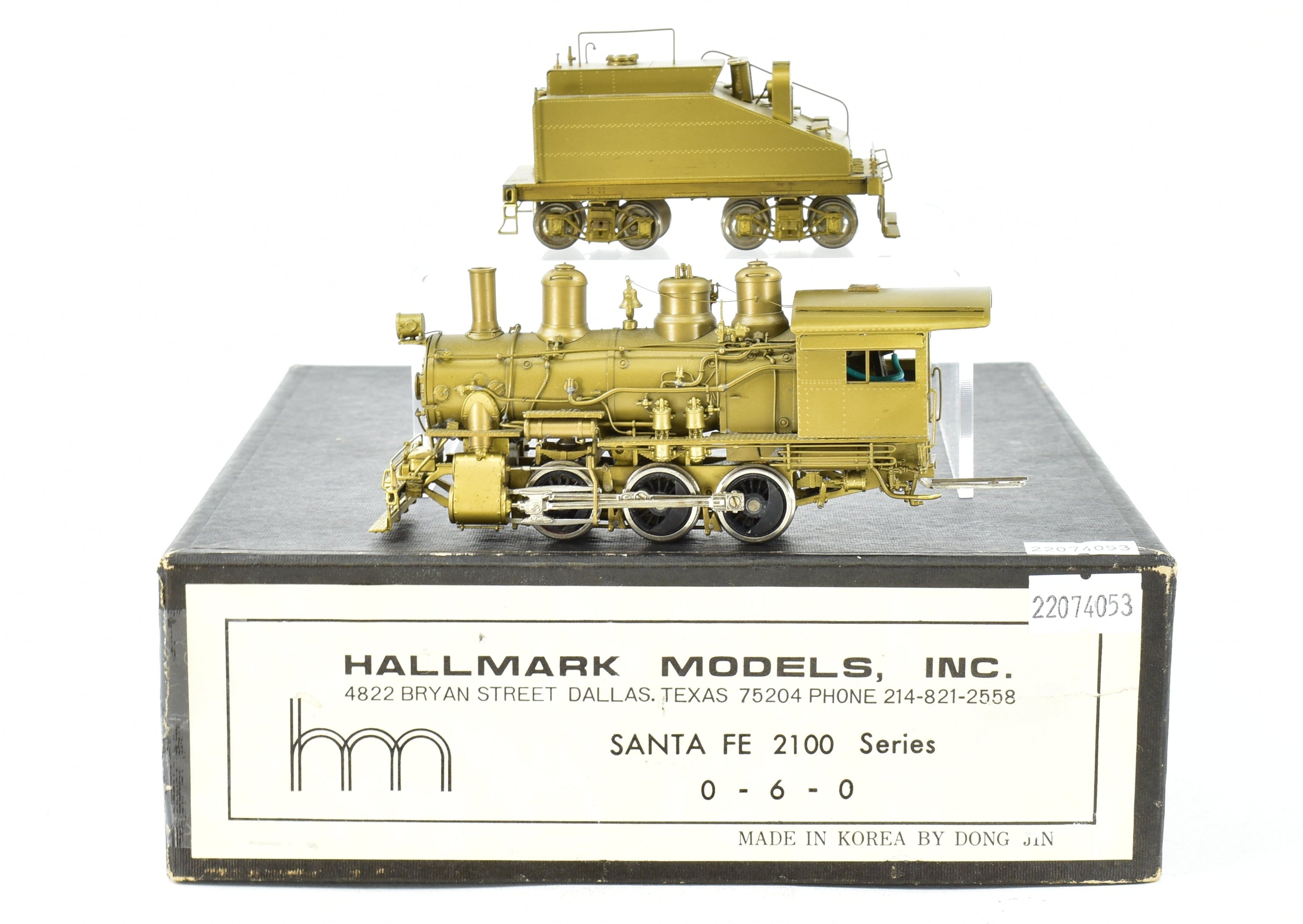HO Scale Brass ATSF - Santa Fe 2100 Series 0-6-0 Switcher by Hallmark Models