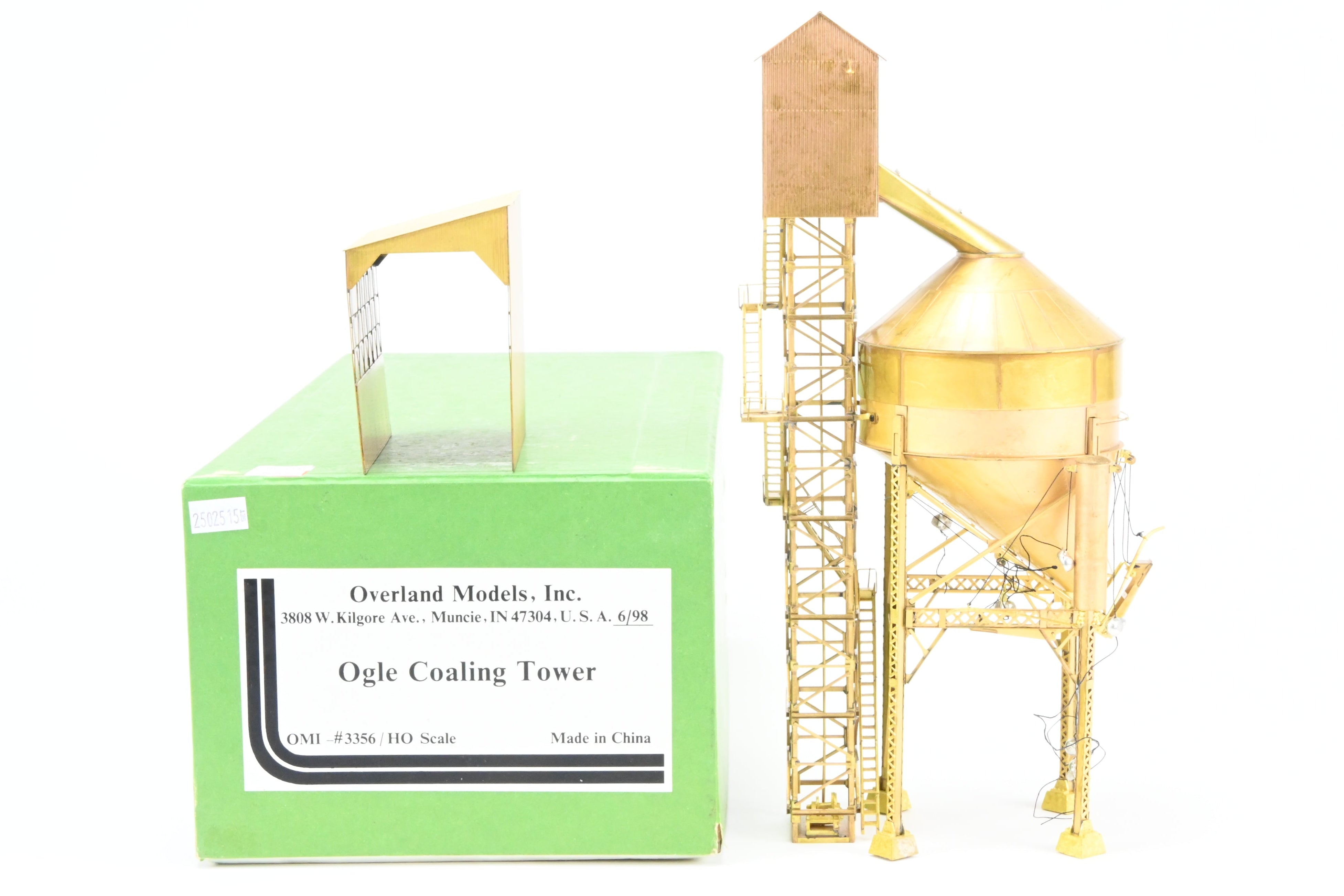 HO Scale Brass Model - Overland Models, Inc. Ogle Steel Type Coaling Tower from 1998 Production Run for Various Midwest and East Roads