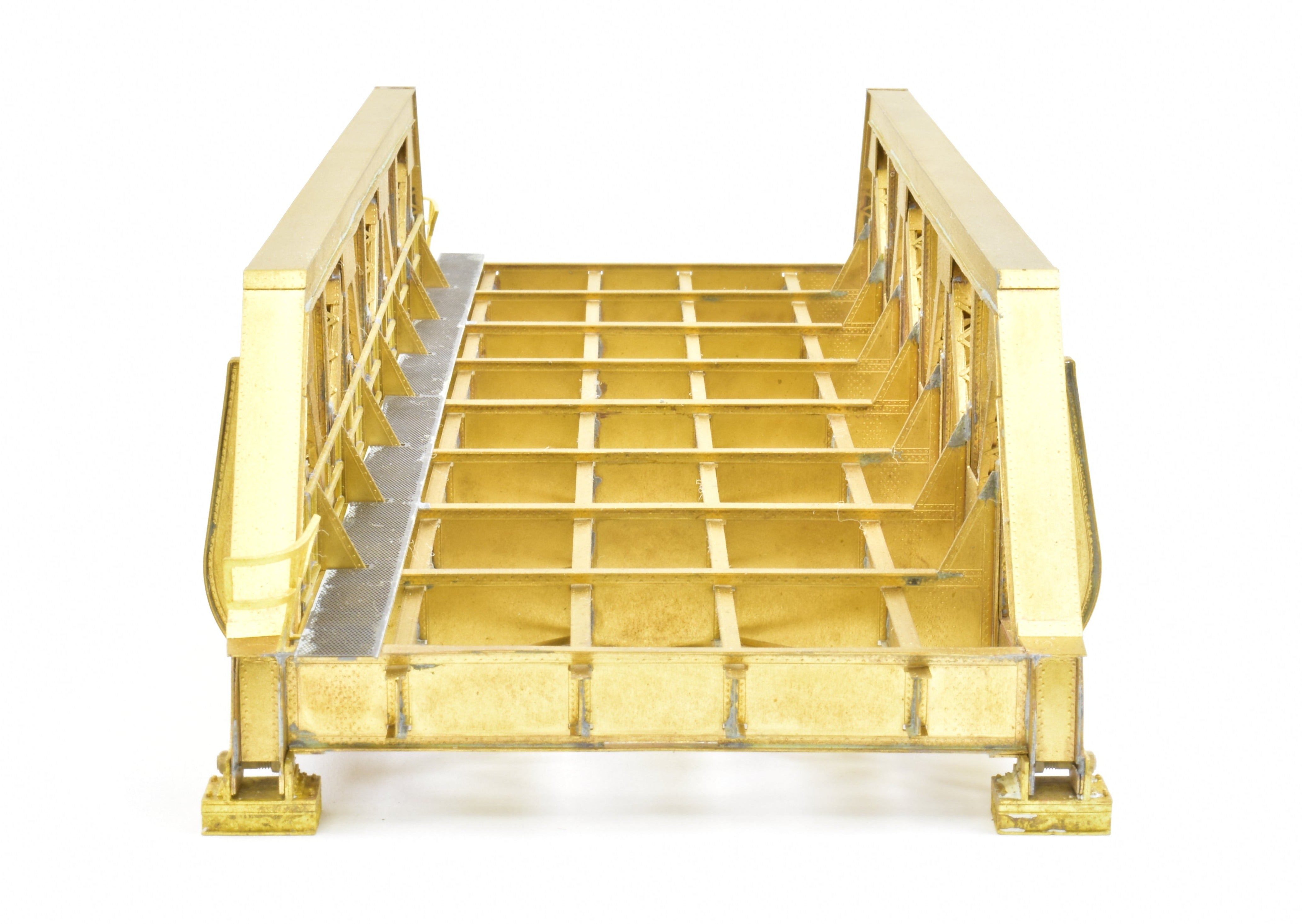HO Scale Brass Overland Models, Inc. Pony Truss Thru Bridge 93 2-Track Type with Additional Braces for Model Railroads