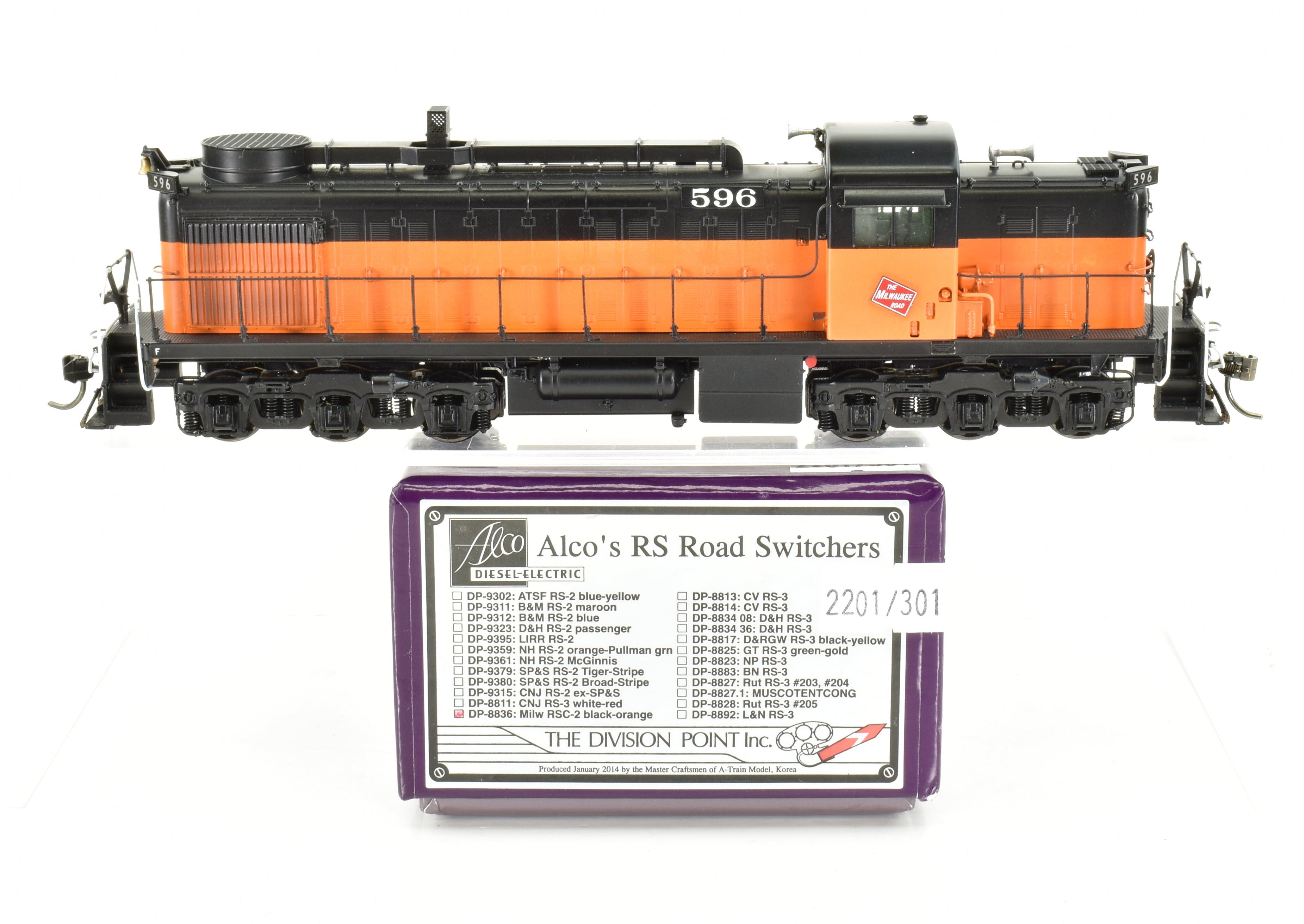 HO Scale Brass Alco RSC-2 DCC & Sound Model - Milwaukee Road Factory Painted