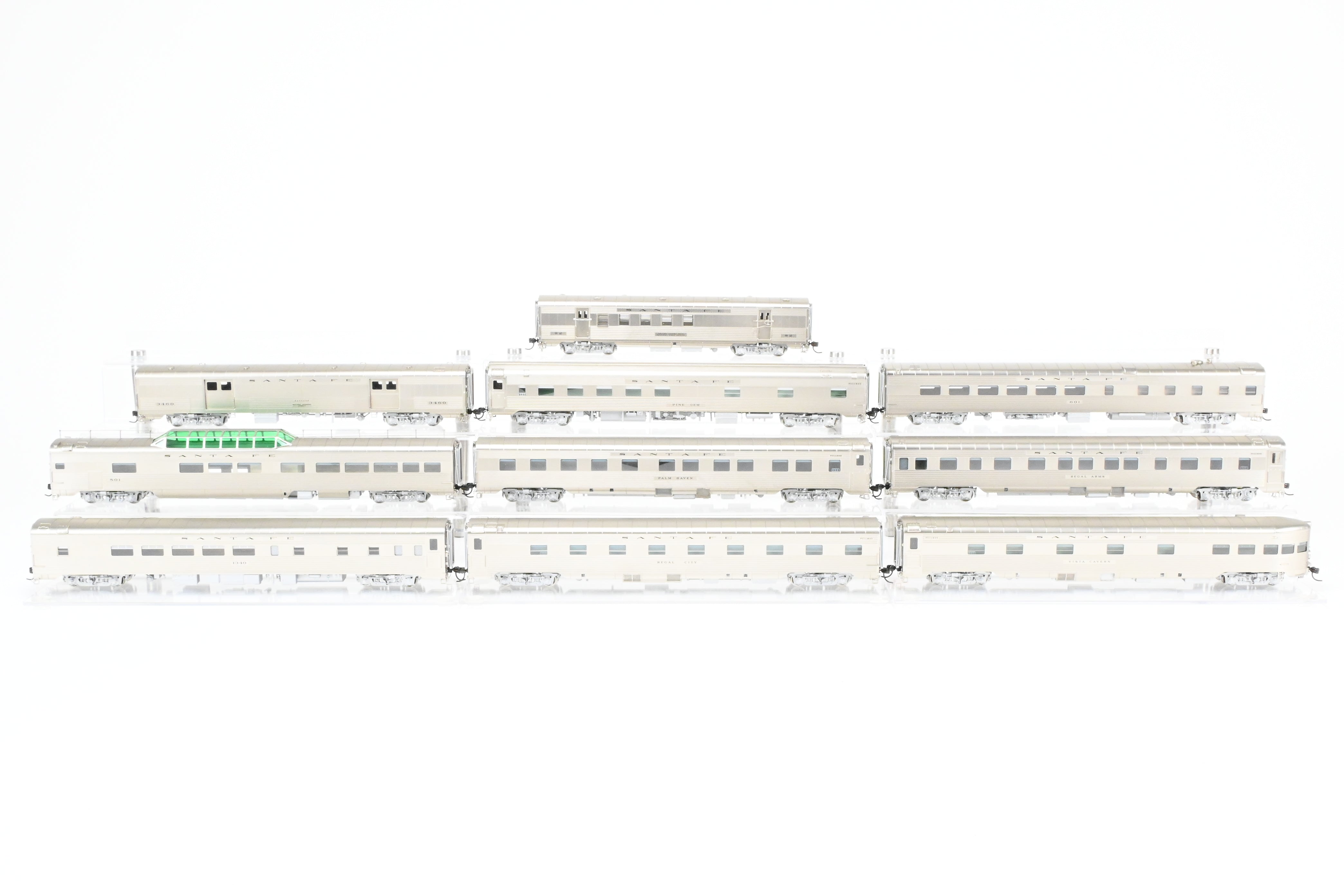 1997 HO Brass CIL Challenger Imports ATSF Santa Fe 10-Car Super Chief Set