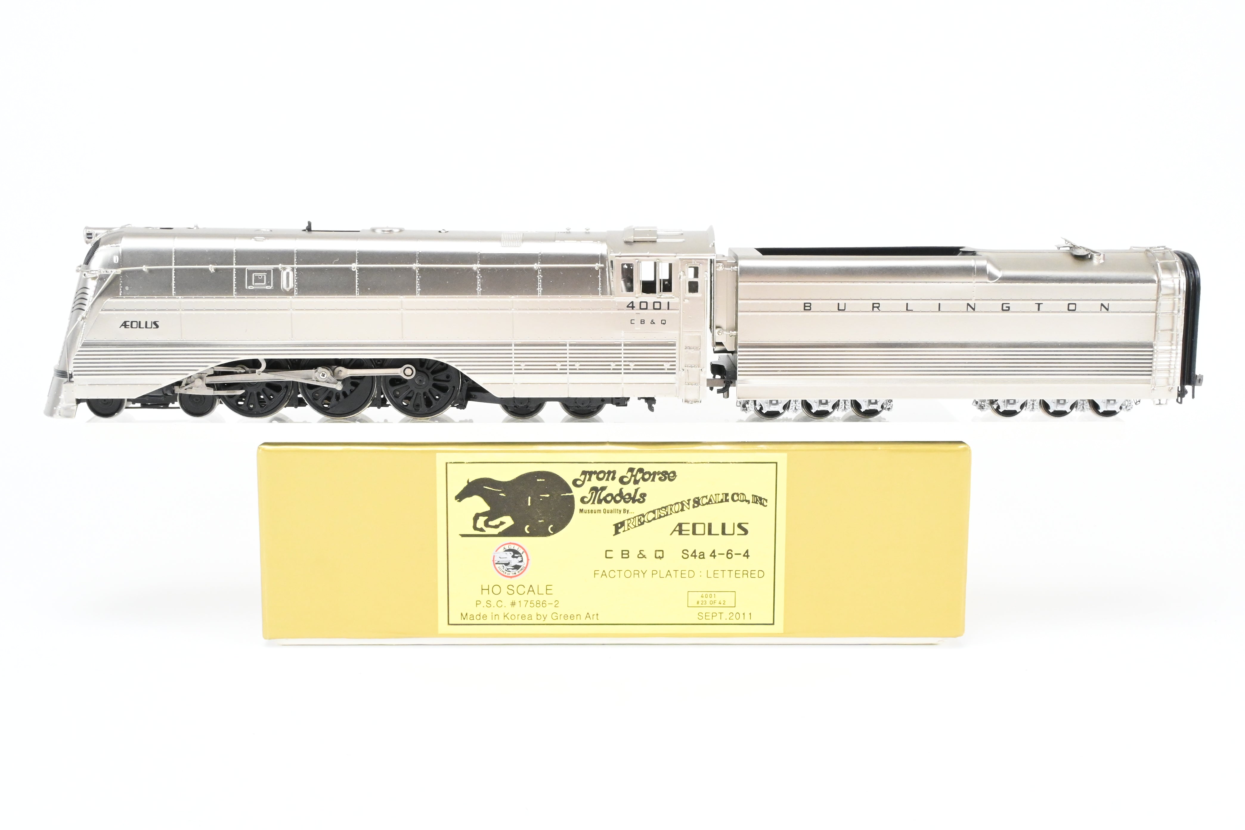 HO Brass Precision Scale Co. CB&Q Burlington Route S4a 4-6-4 Hudson Aeolus No. 4001