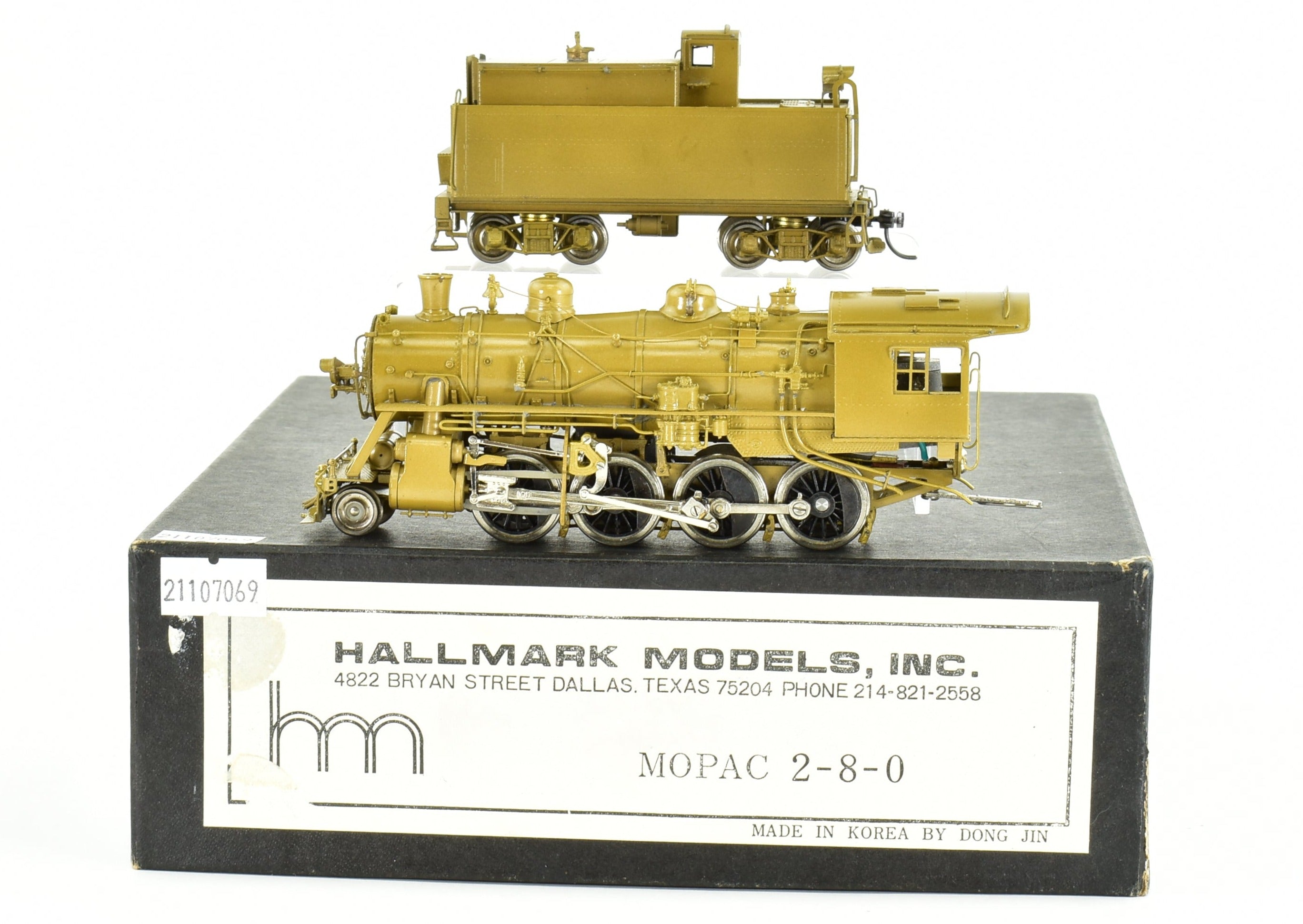 HO Scale Brass Hallmark Models MP - Missouri Pacific 2-8-0 Steam Locomotive Model with New Northwest Short Line (NWSL) Gearbox Upgrade