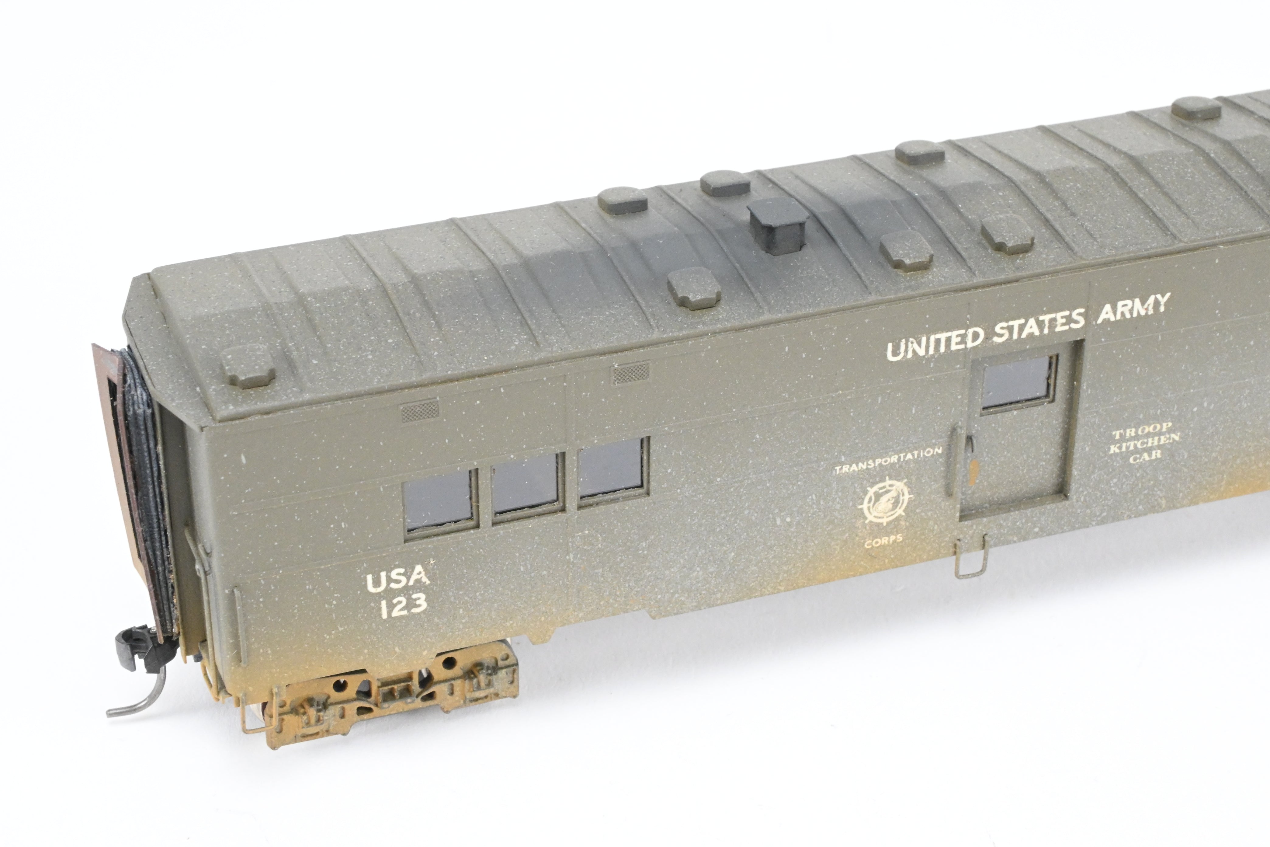 HO Scale Brass Hallmark Pullman Troop Sleeper Custom-Painted for US Army