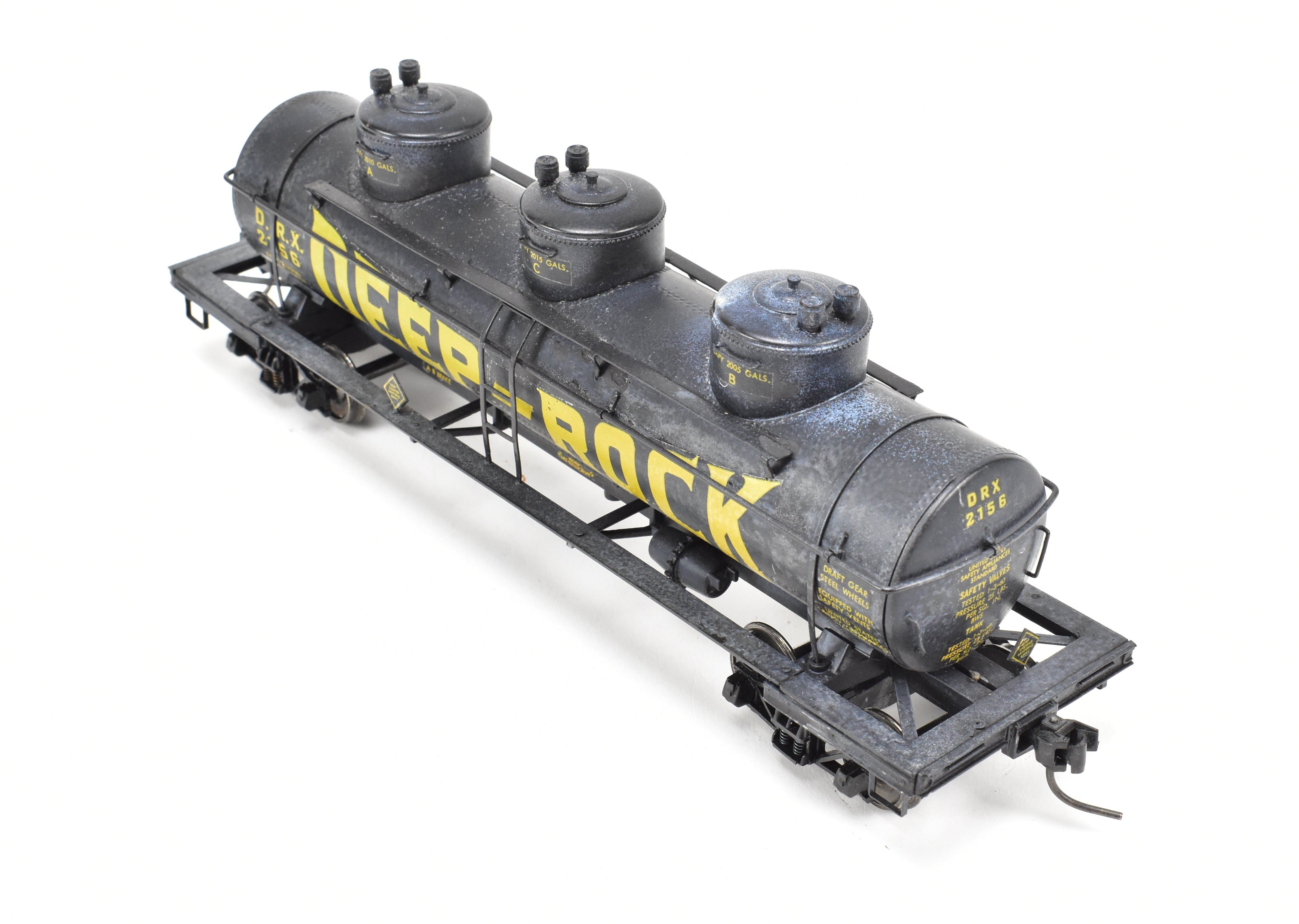 O Scale Brass Deep Rock 3 - Dome Tank Car with Kadee Couplers, No Original Box