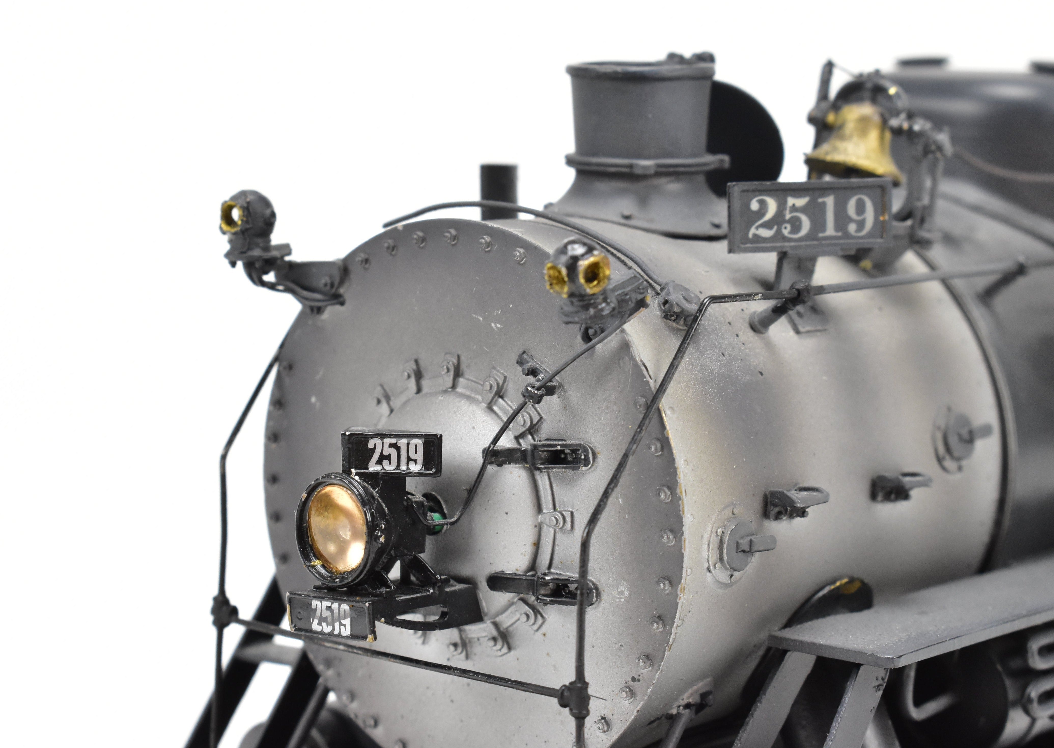 O Scale Brass Model Train - Pecos River Brass Great Northern Class P - 2 4 - 8 - 2 Mountain Steam Locomotive, Black, No. 2519