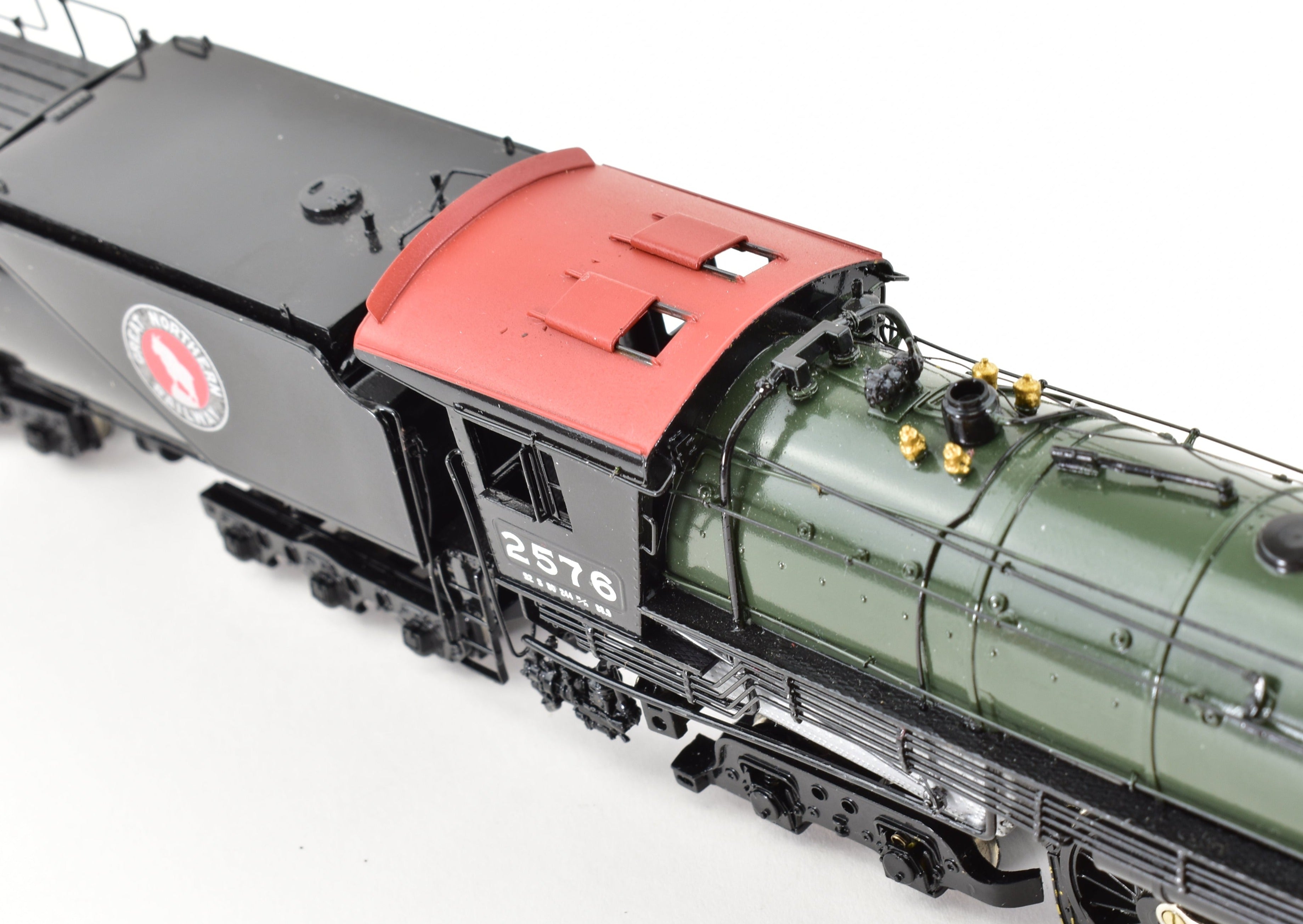 HO Scale Brass Model Train - Great Northern S-2 4-8-4 Professionally Painted in Glacier Park Scheme by Westside Model Co. GN