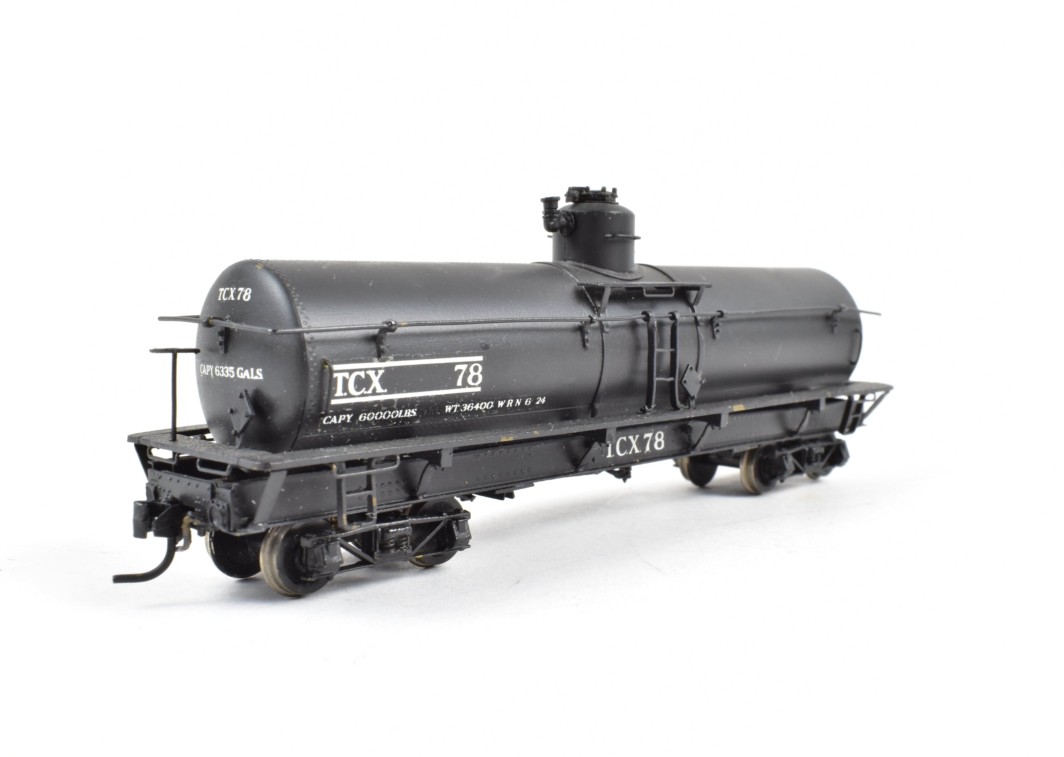 HOn3 Precision Scale Co. Brass TCX - Texaco Single Dome Tank Car TCX 76