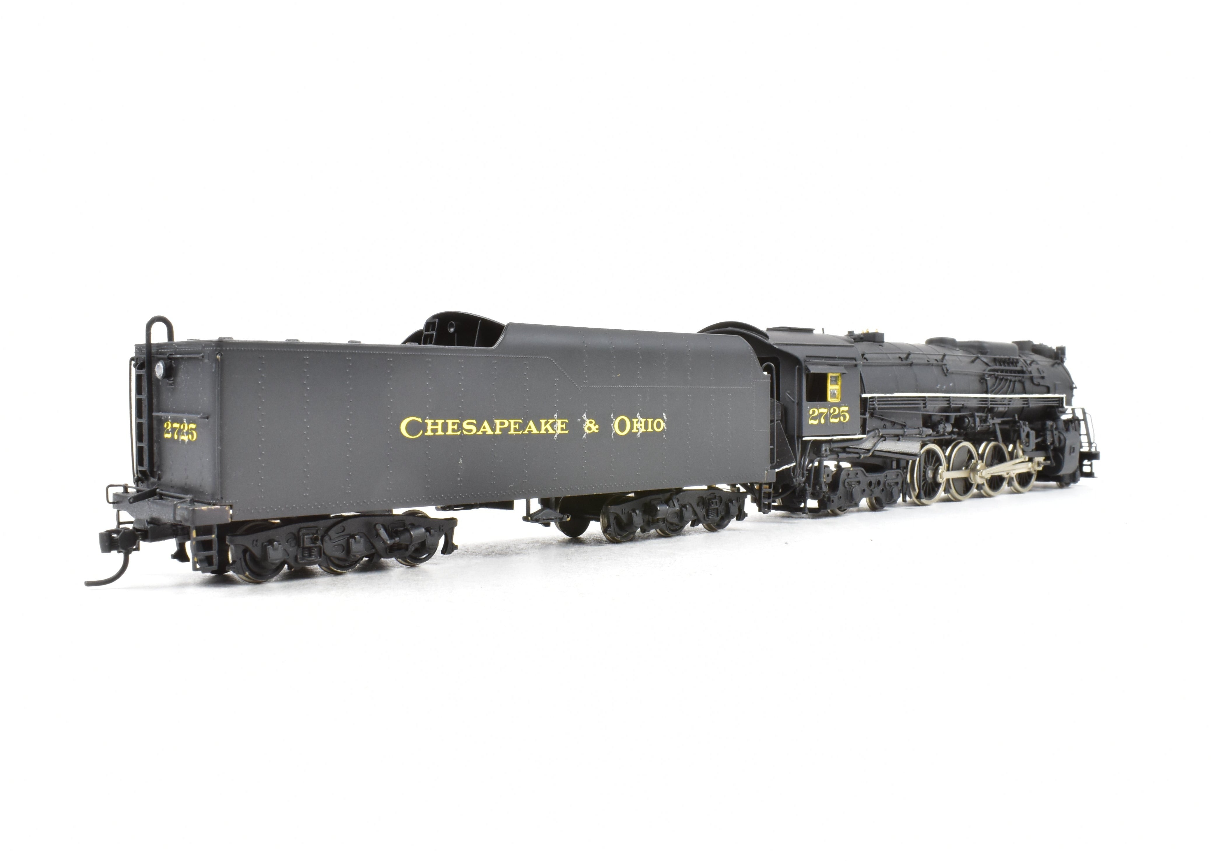 HO Scale Brass PFM Chesapeake & Ohio 2-8-4 Kanawha #2725 Custom Painted DCC Model