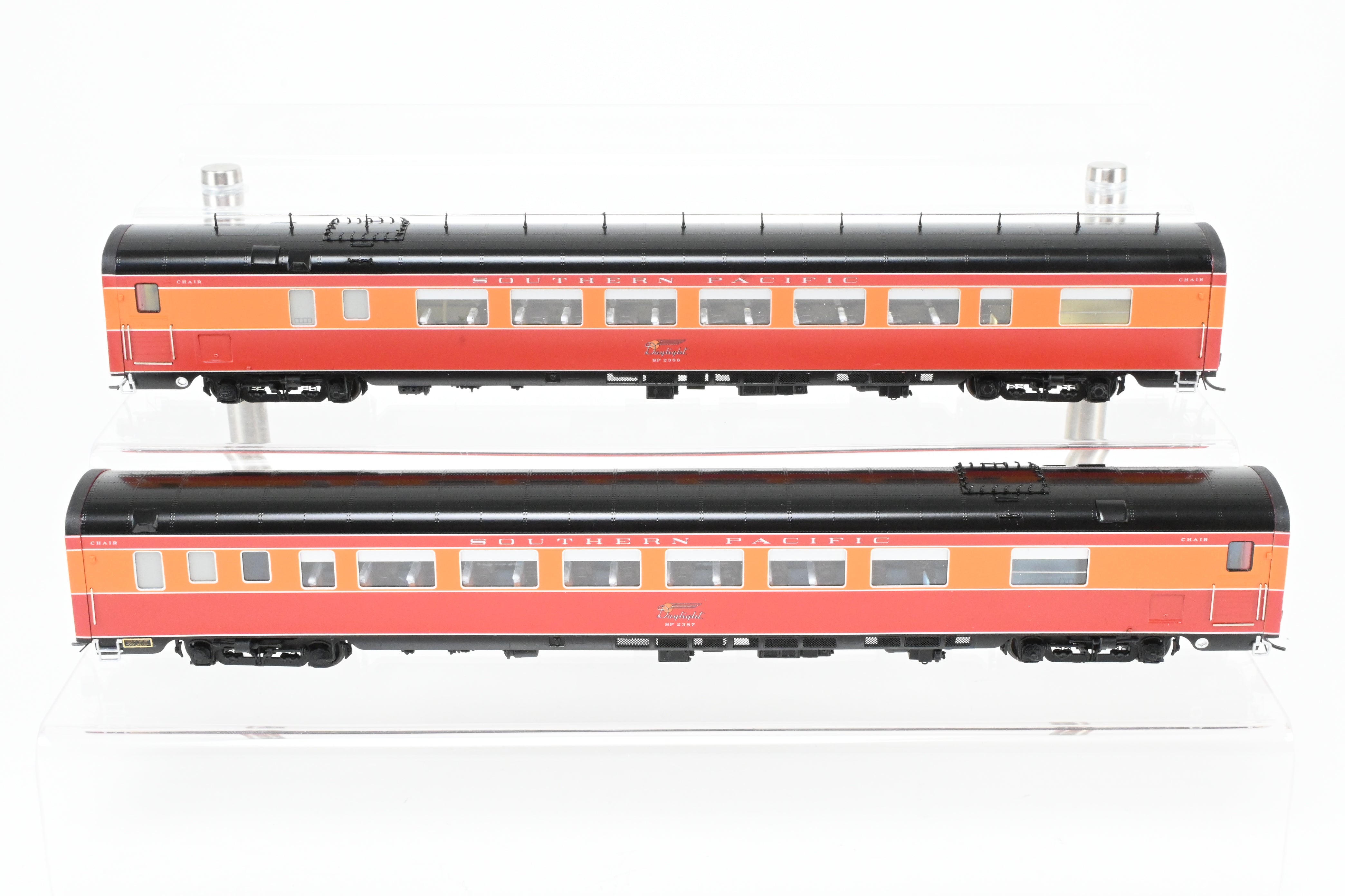HO Scale Brass Passenger Car Set - Challenger Imports SP - Southern Pacific 1949 Shasta Daylight 2 - Pack B Add - On Set Freight Passenger Cars