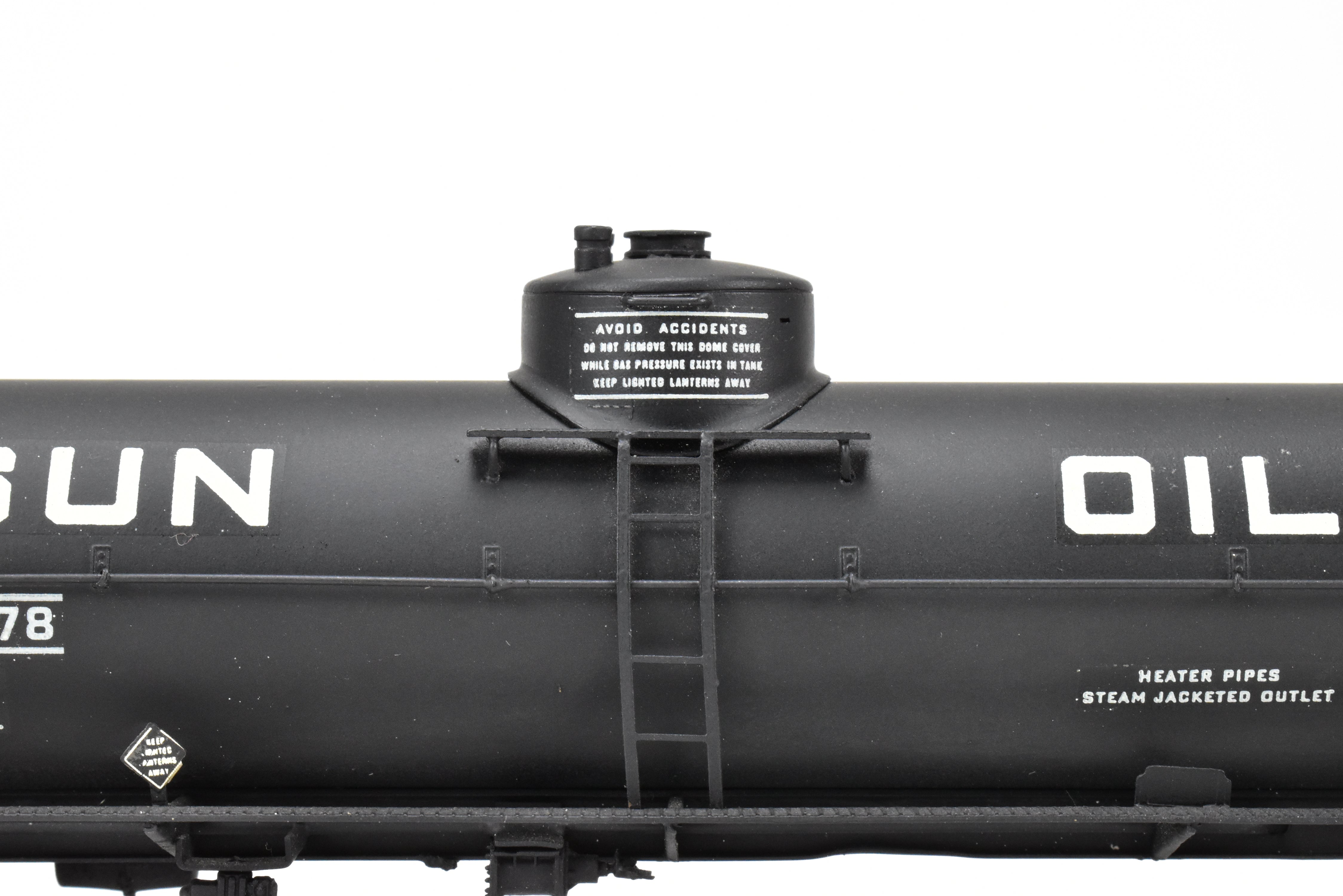 HO Scale Brass Precision Scale Co. (PSC) 16,000 Gallon Tank Car with Various Roads and Sun Oils Decals for Model Trains