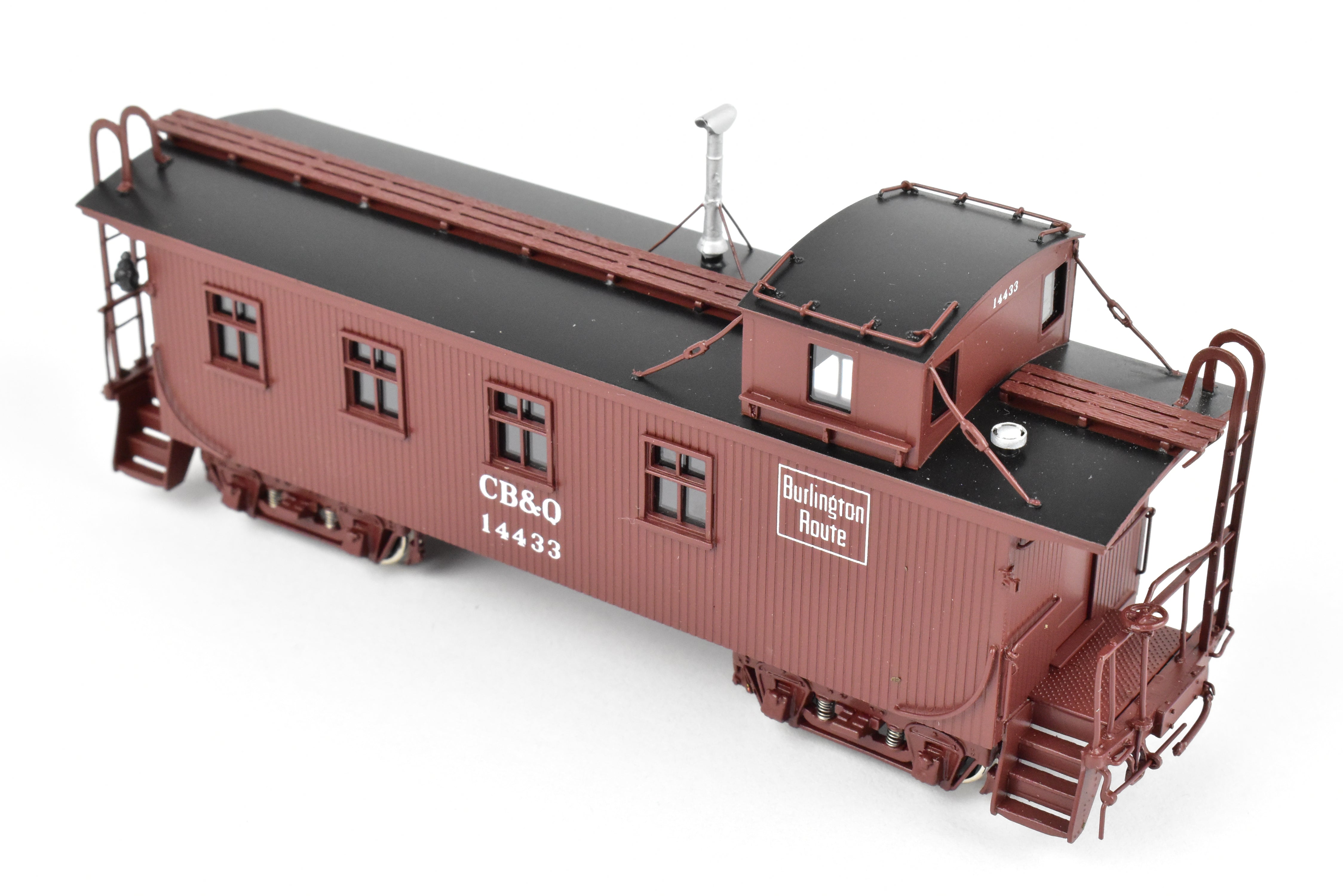 HO Scale Brass Challenger Imports CB&Q Burlington Route 30 ft Wood Waycar No. 14433